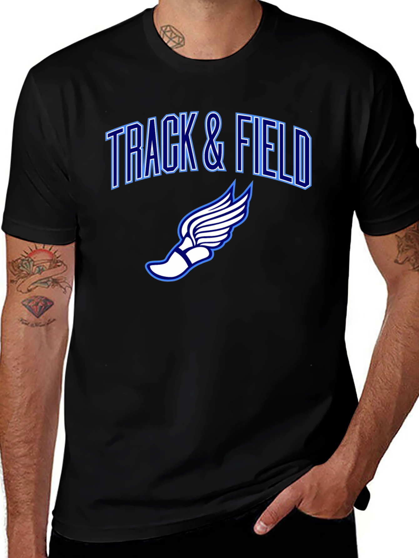 Track & Field Graphic T-Shirt - Athletic Design