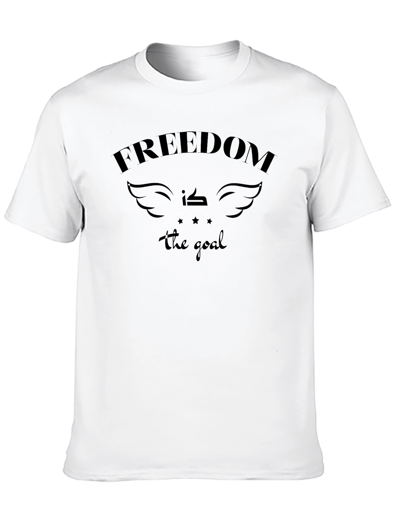 Freedom Is The Goal Black Graphic Tee