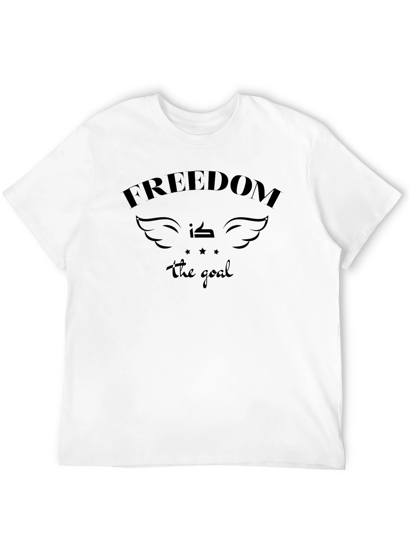 Freedom Is The Goal Black Graphic Tee