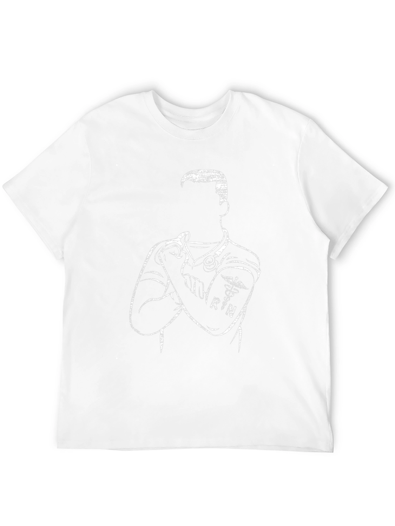 Nurse RN Silhouette Graphic T-Shirt - Black