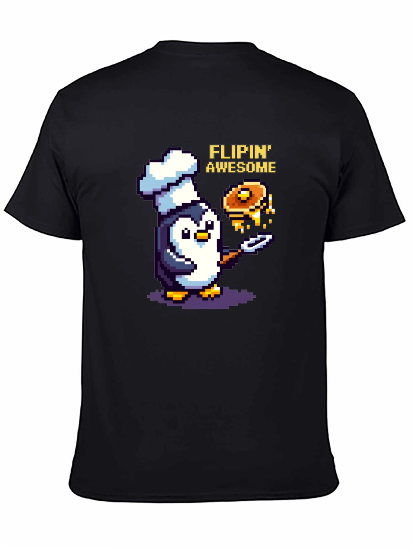 Flippin Awesome Pixel Penguin Chef T-Shirt