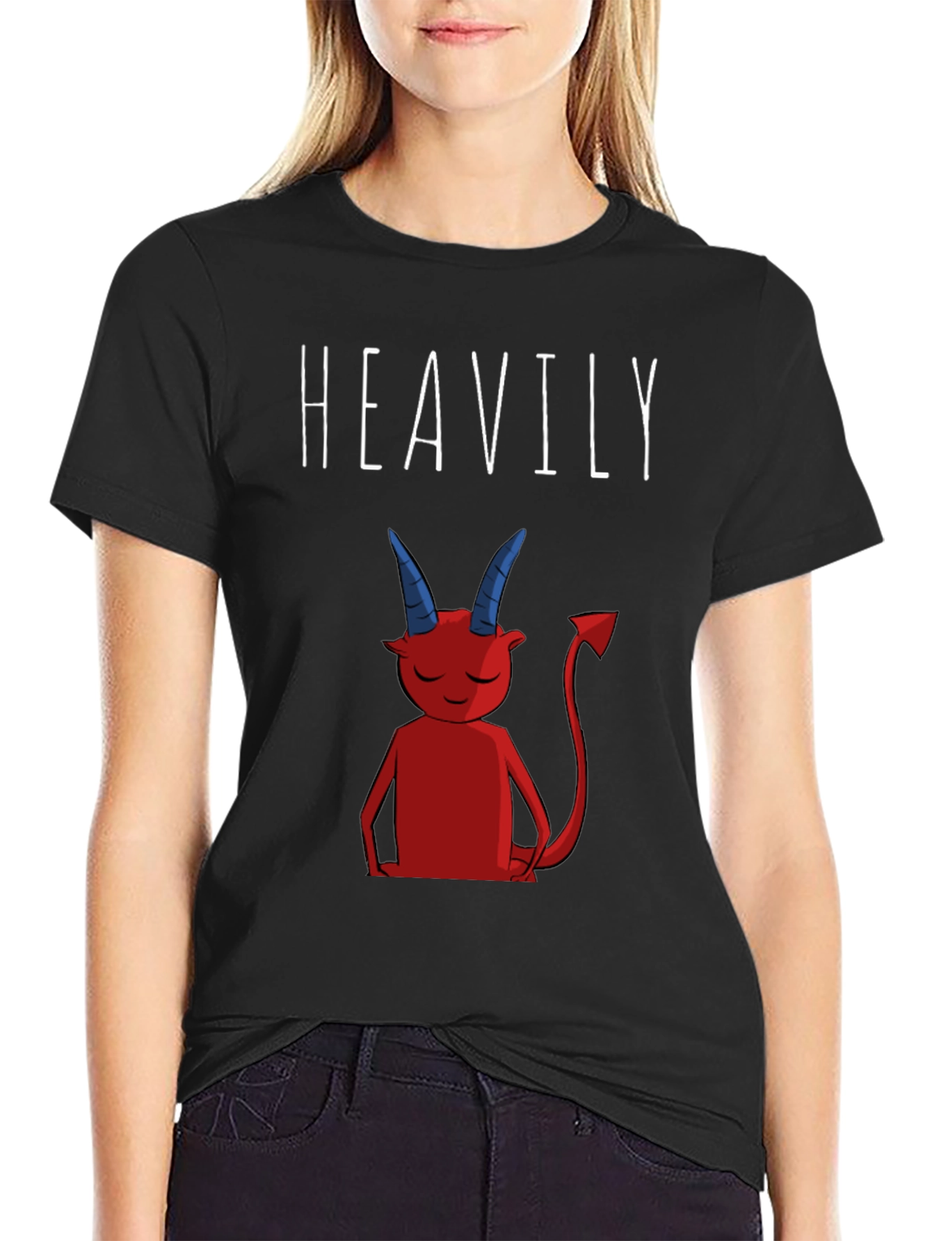 Heavily Devilish Graphic T-Shirt - Black