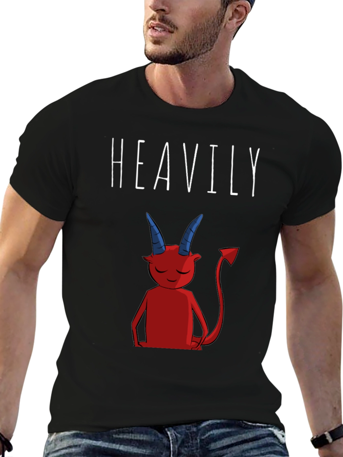 Heavily Devilish Graphic T-Shirt - Black