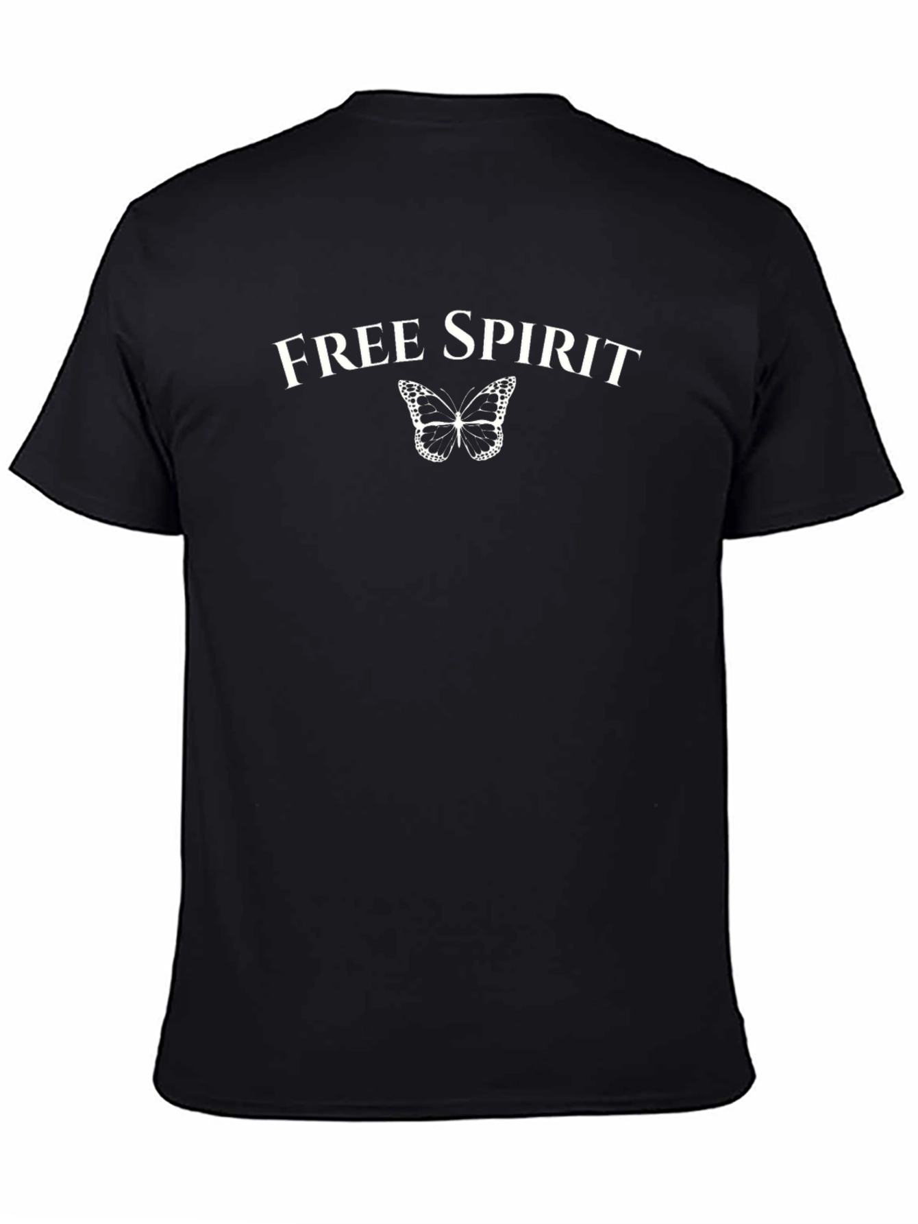 Free Spirit Butterfly Graphic Tee - Black