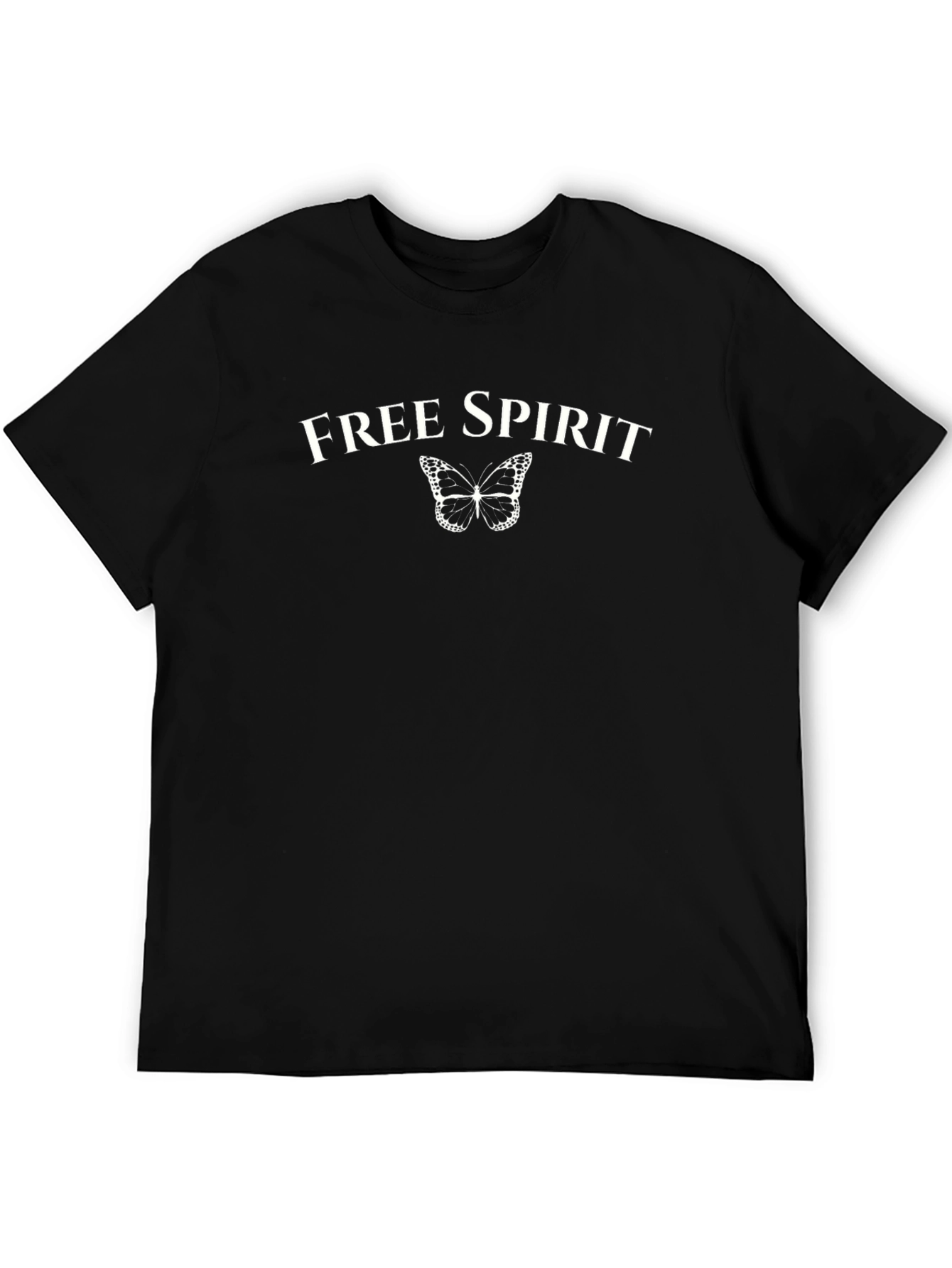 Free Spirit Butterfly Graphic Tee - Black