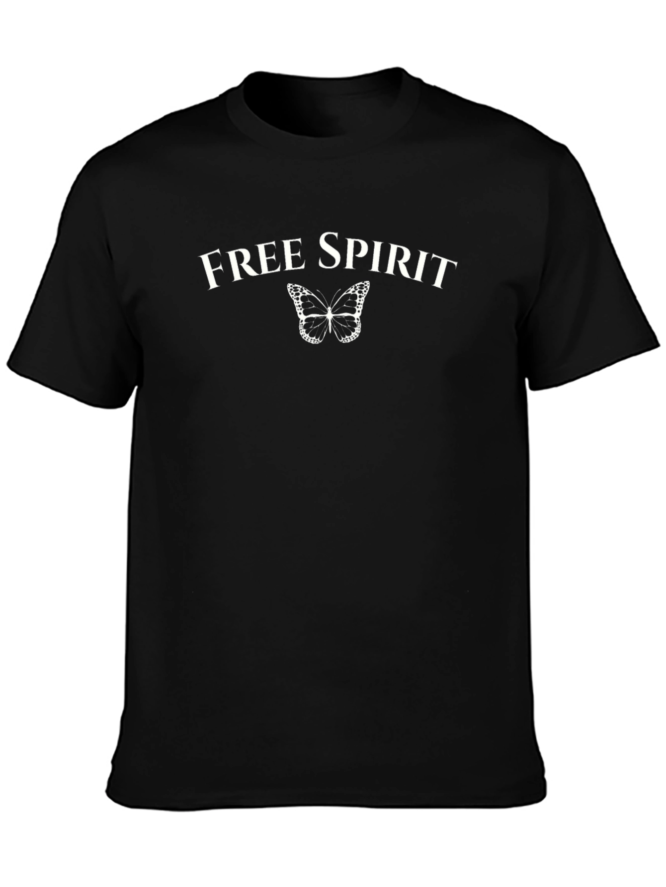 Free Spirit Butterfly Graphic Tee - Black