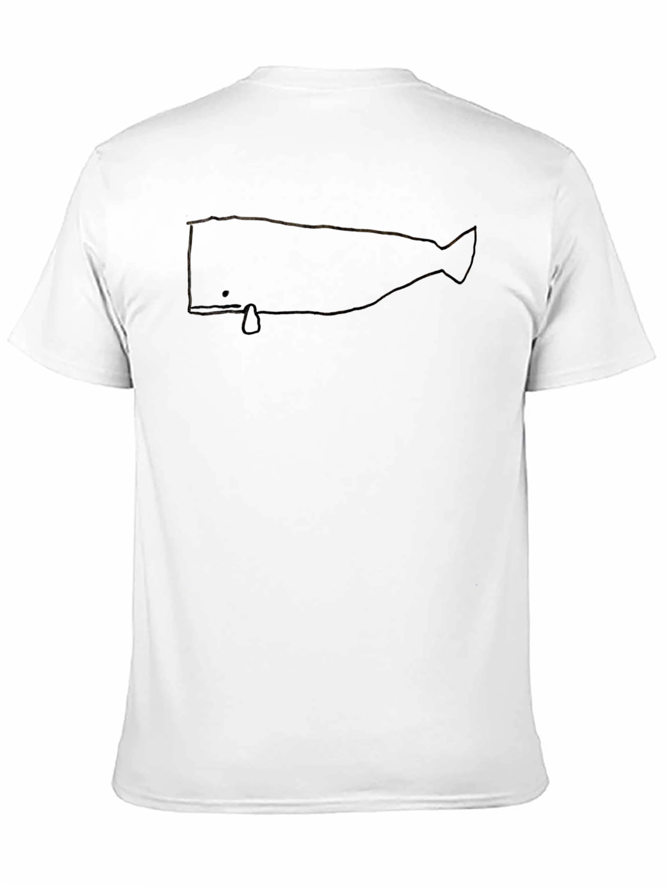 Minimalist Whale Graphic Black Tee