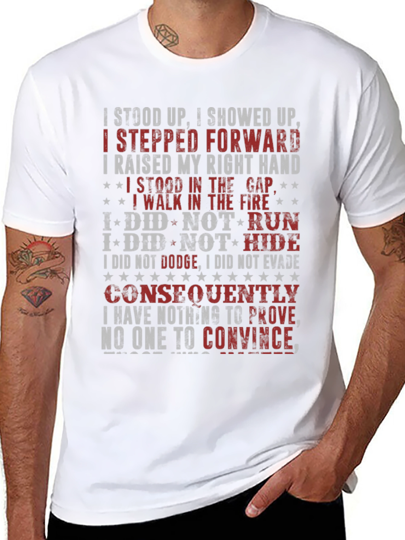 I Stood Up T-Shirt - Patriotic Design