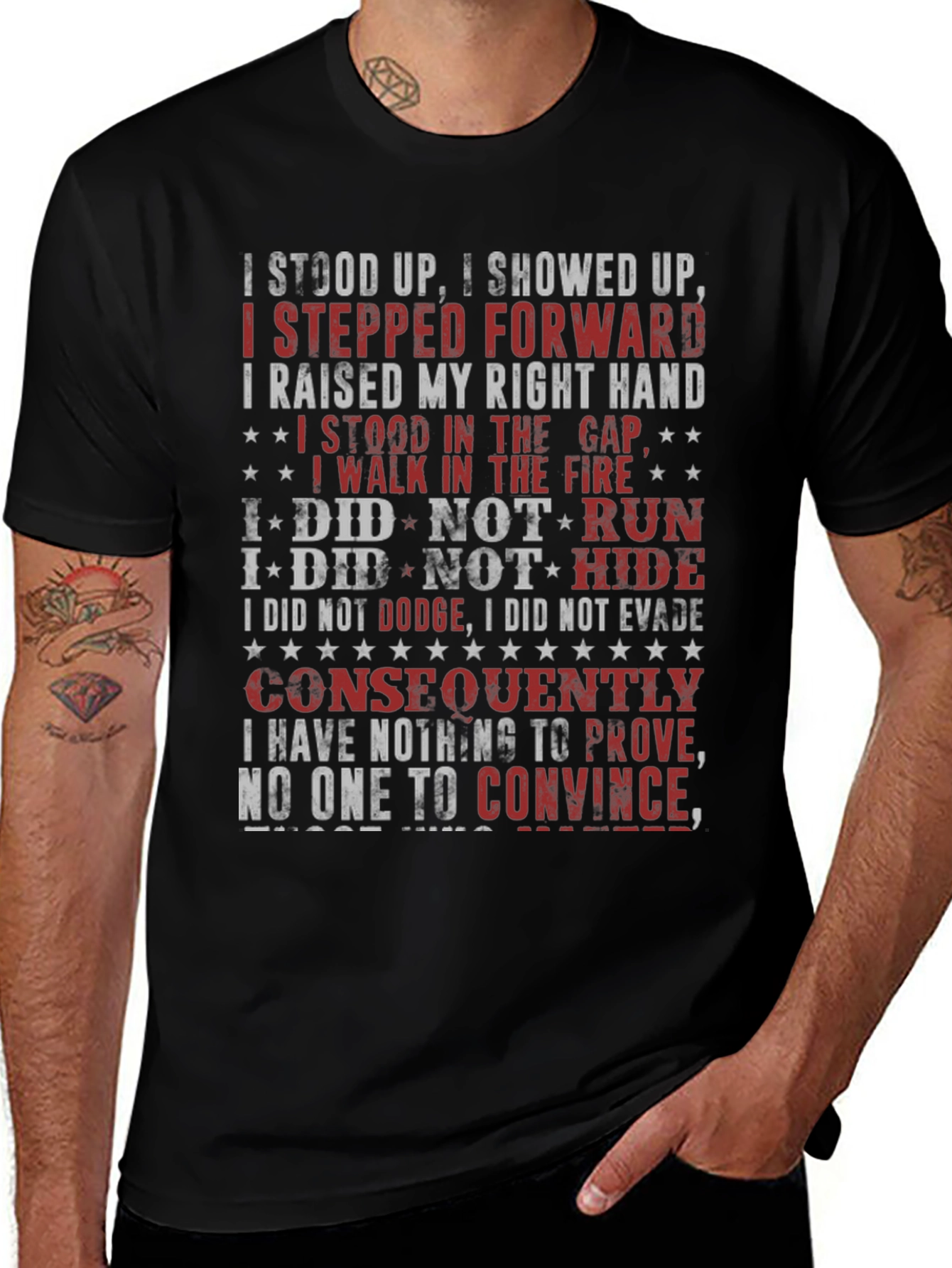 I Stood Up T-Shirt - Patriotic Design