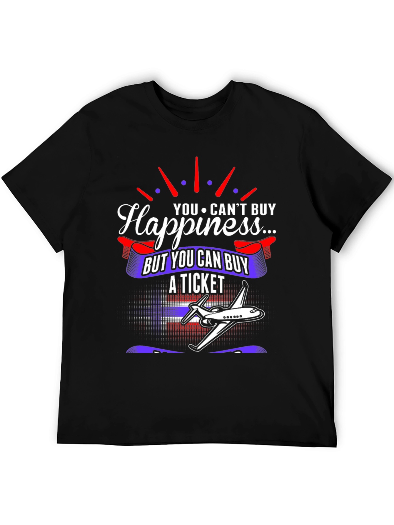 Happiness Ticket T-Shirt: Travel Lover Gift