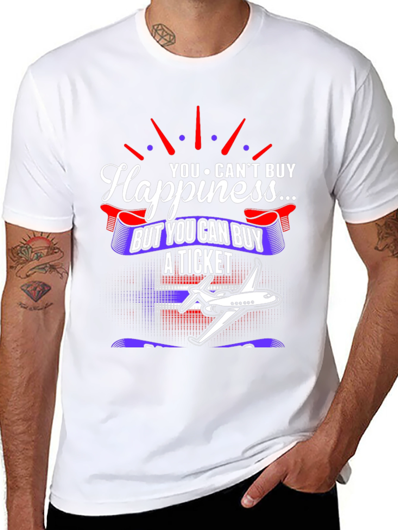 Happiness Ticket T-Shirt: Travel Lover Gift