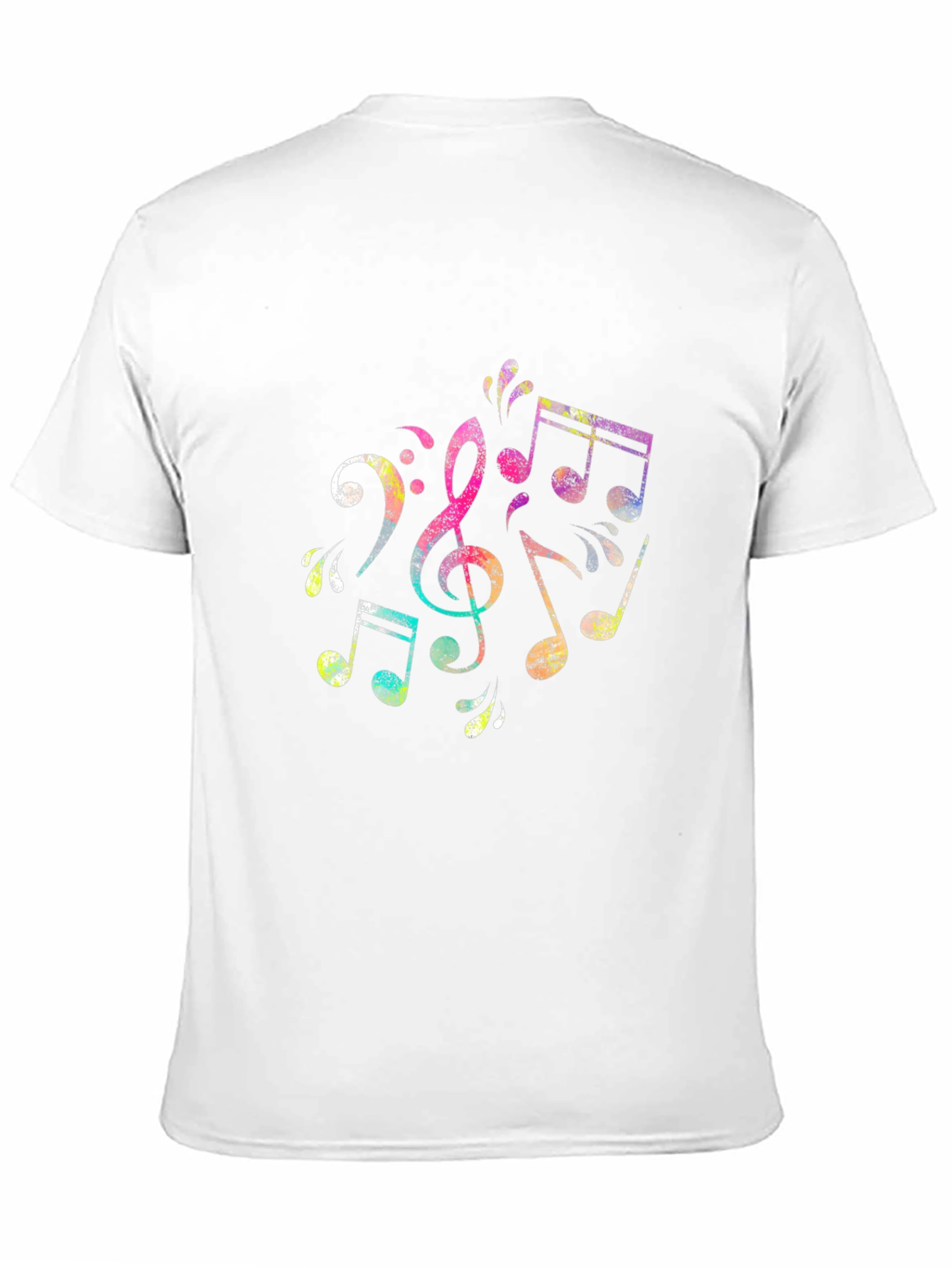 Musical Notes Graphic Black T-Shirt