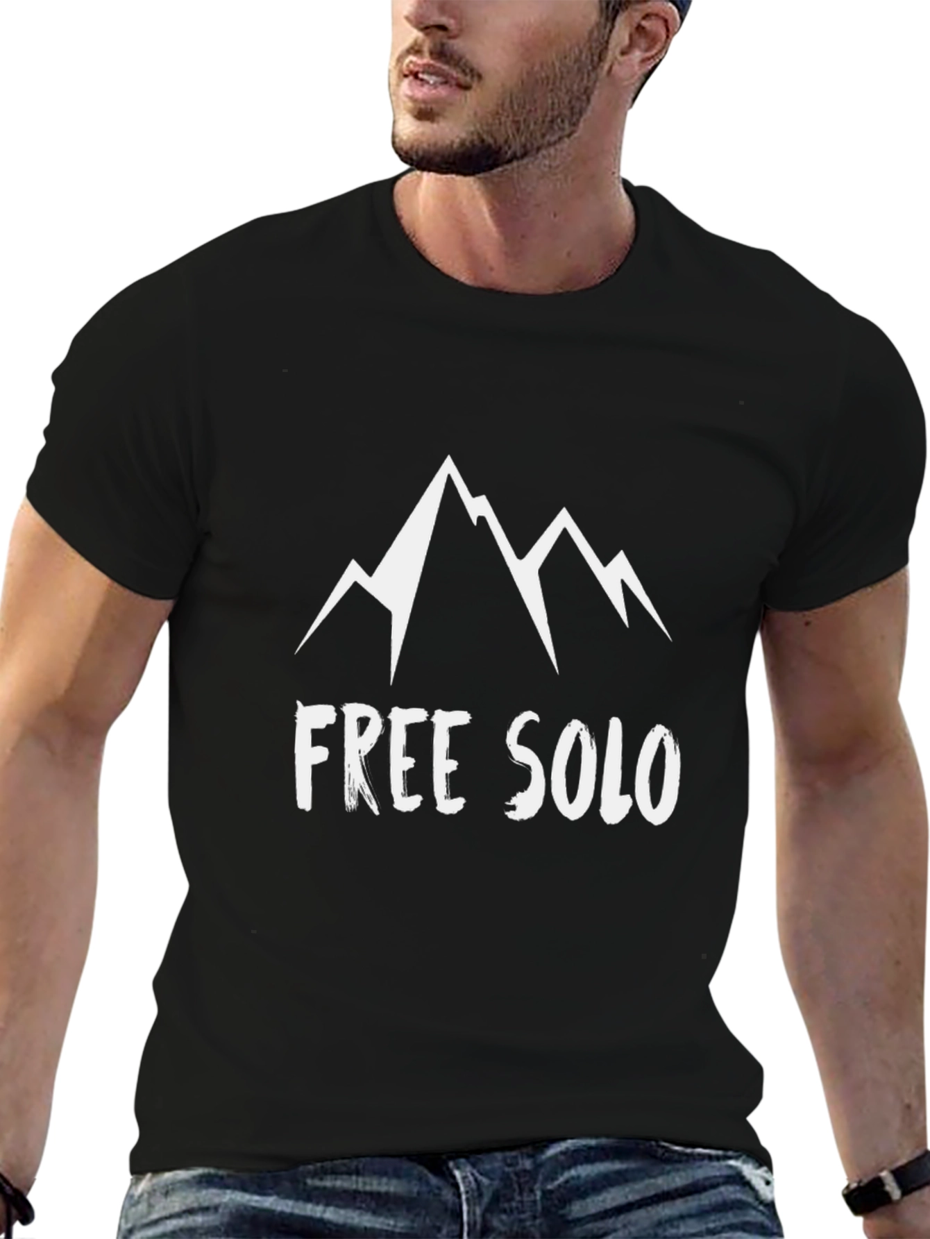 Free Solo Mountain Graphic Tee - Black