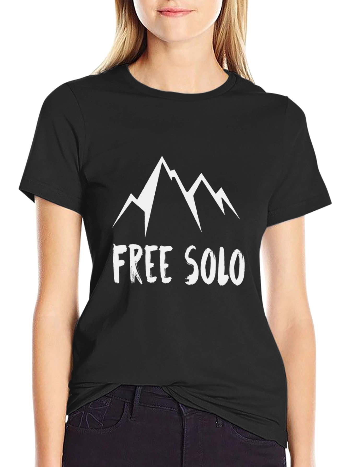 Free Solo Mountain Graphic Tee - Black