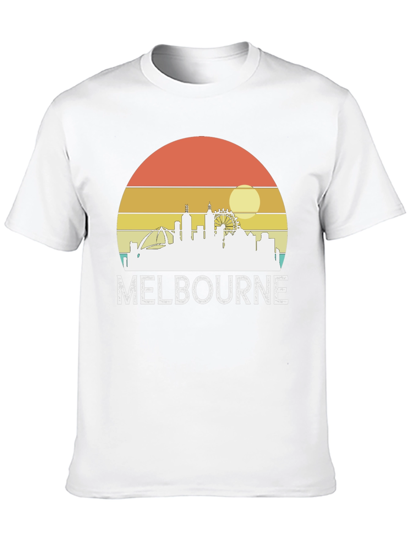 Melbourne Skyline Retro Graphic Tee