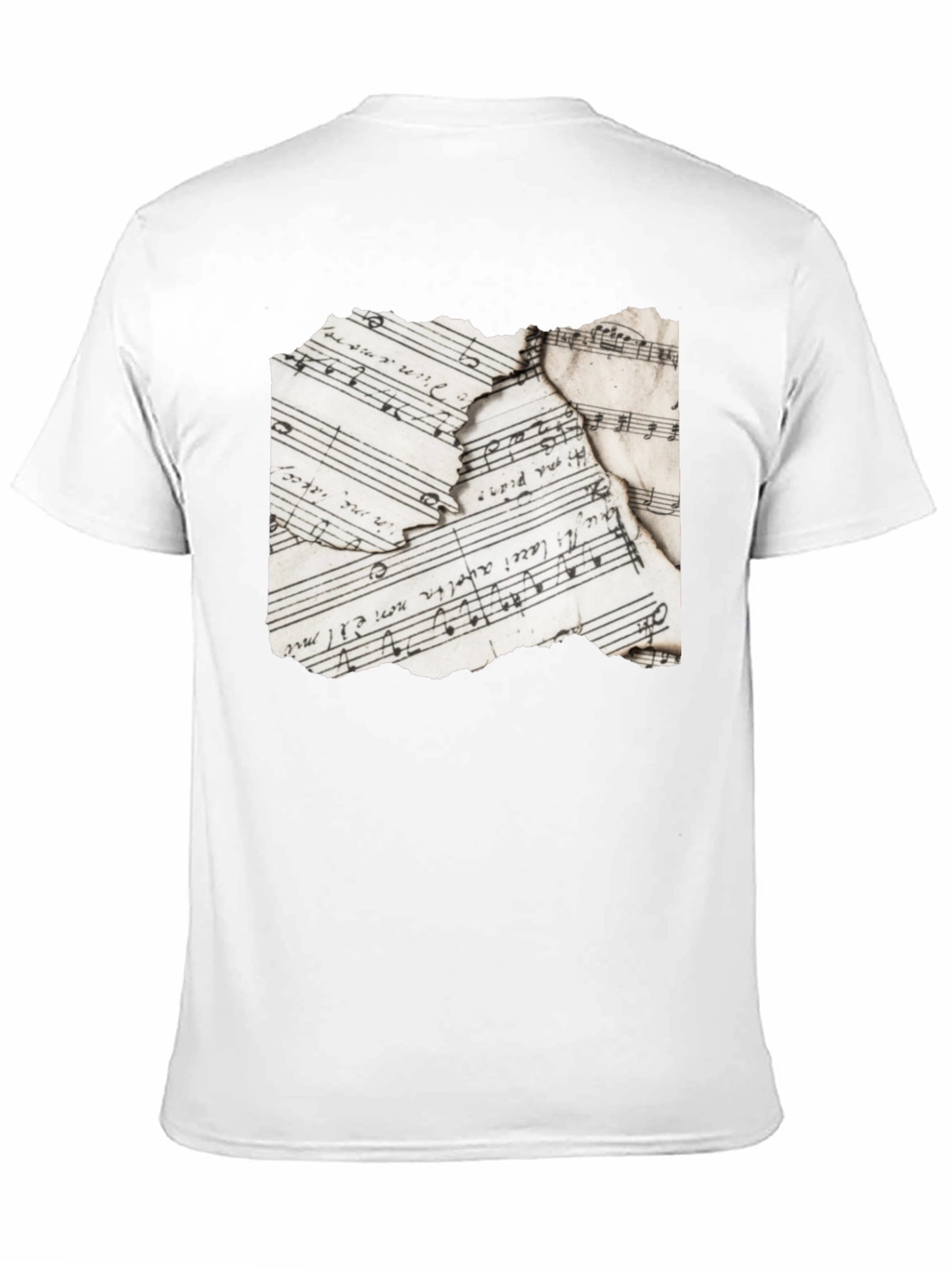 Sheet Music Graphic Black T-Shirt