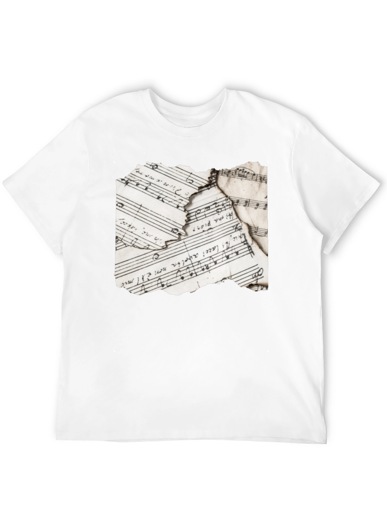 Sheet Music Graphic Black T-Shirt