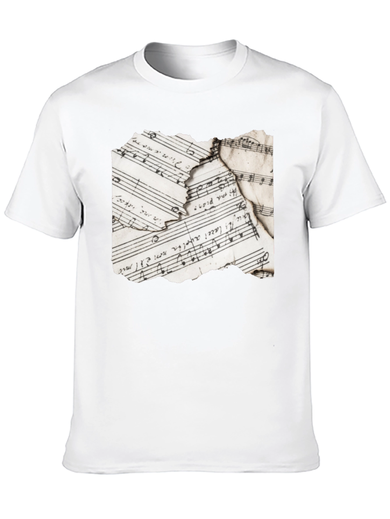 Sheet Music Graphic Black T-Shirt