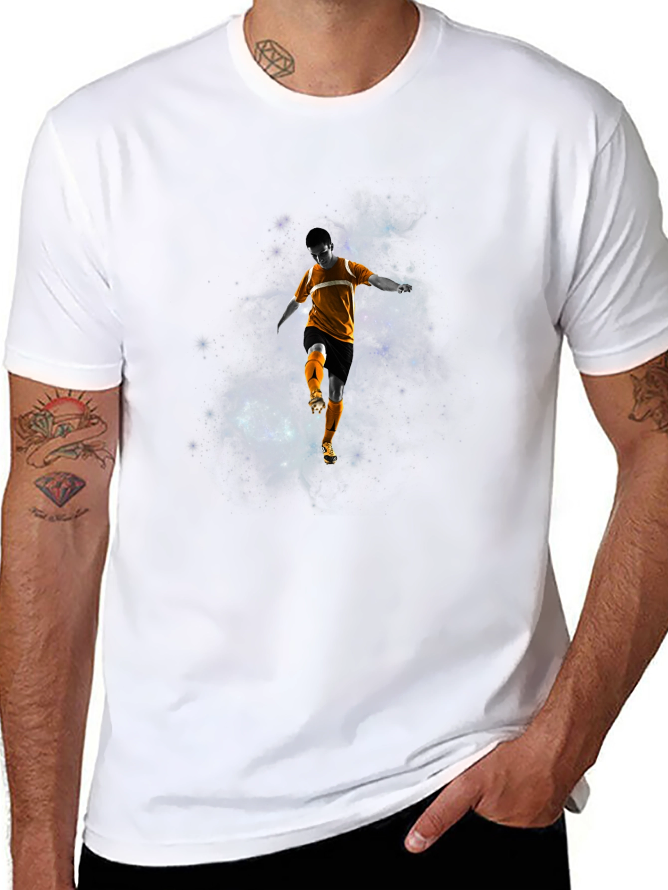 Cosmic Soccer Graphic Tee - Black
