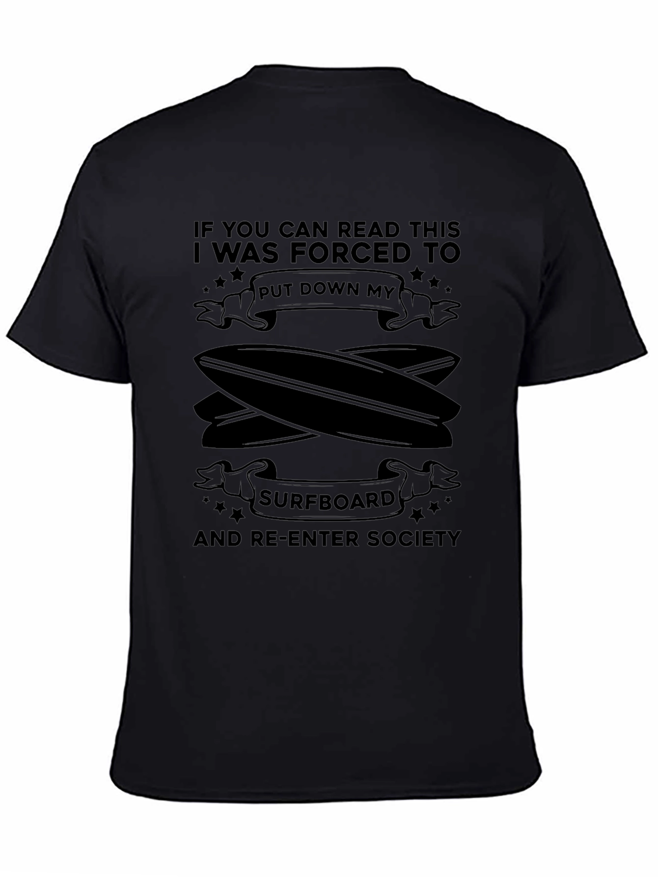 Funny Surfboard T-Shirt - Re-Enter Society Tee
