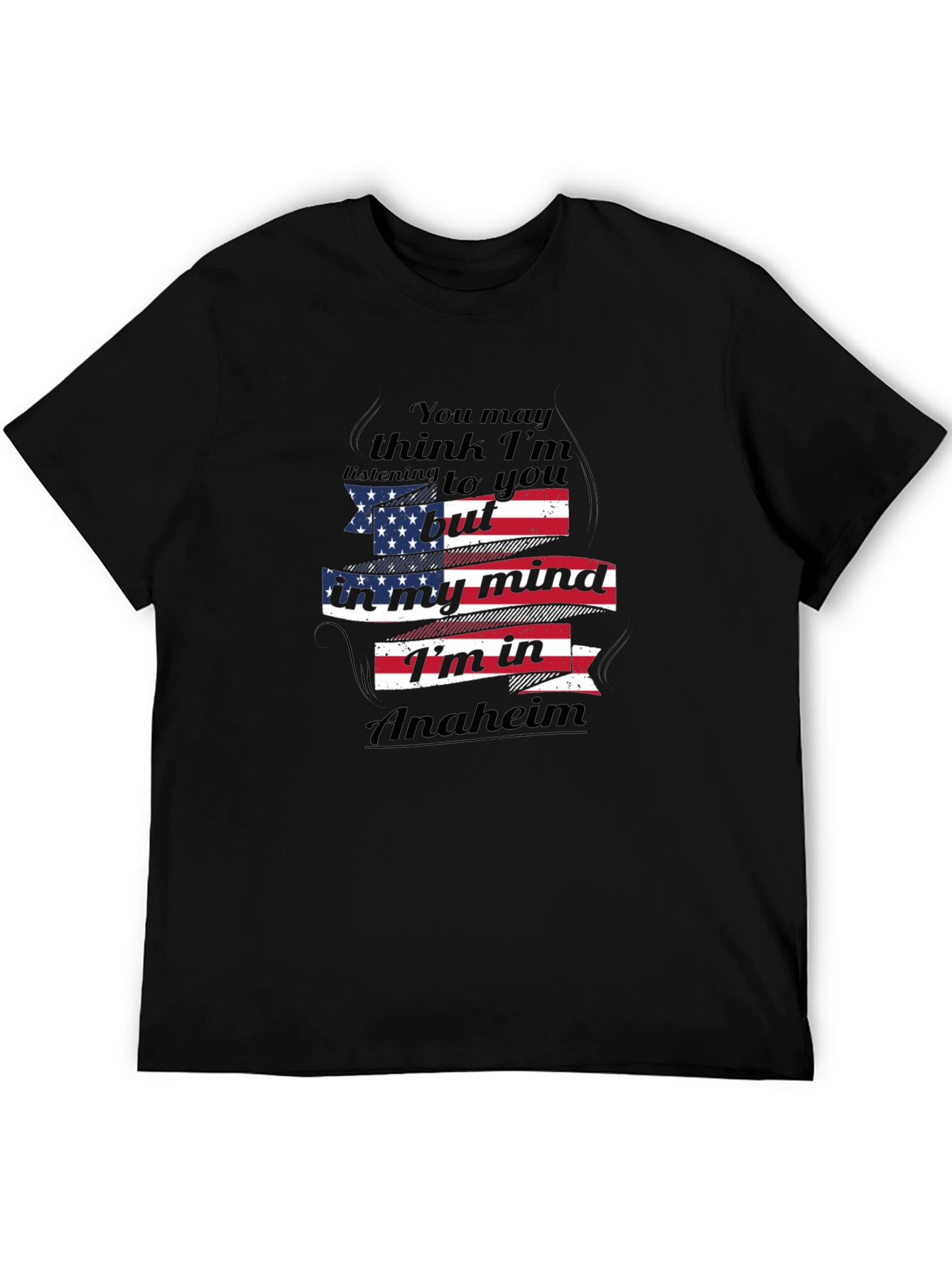 Anaheim Mind T-Shirt USA Flag Funny Travel Tee