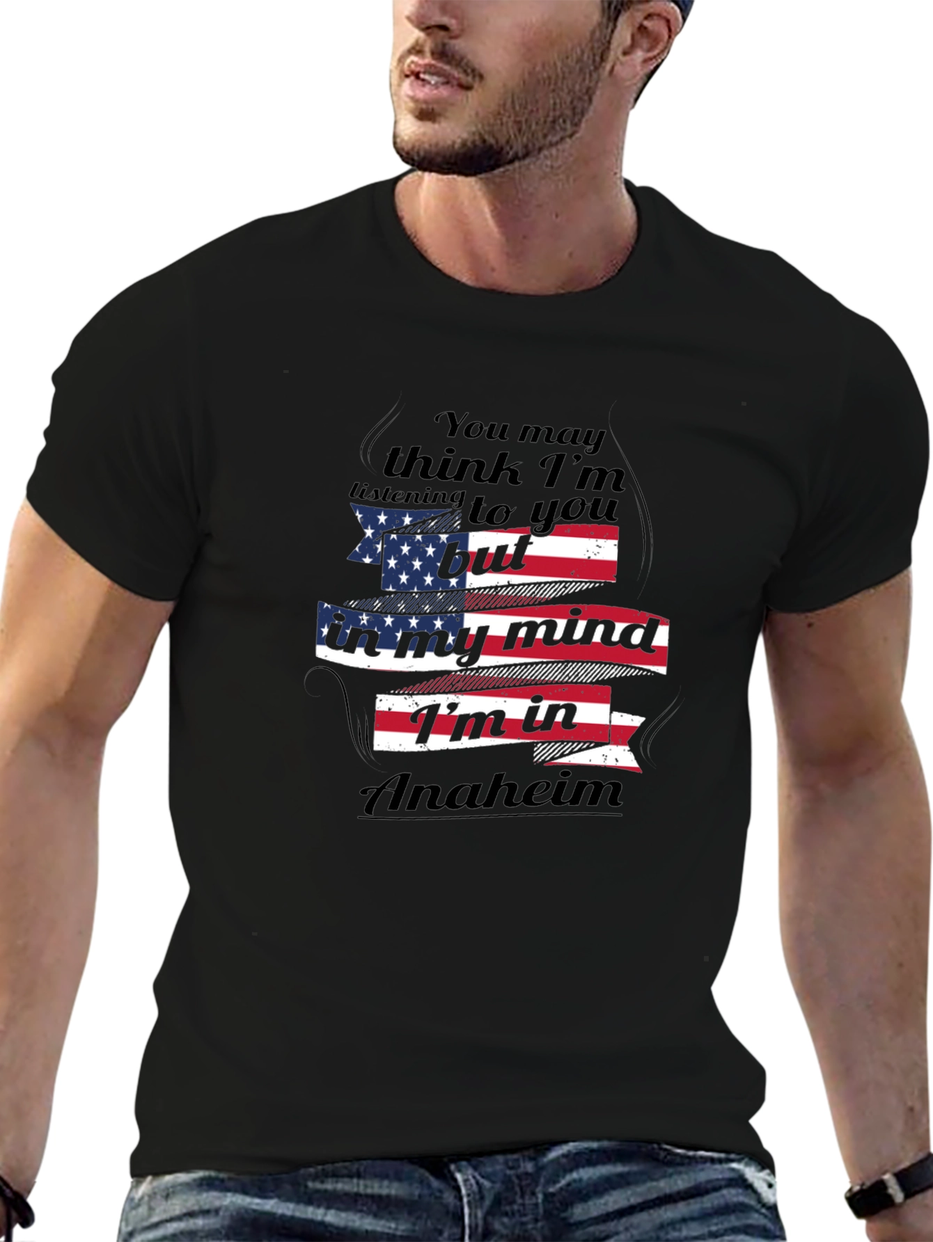 Anaheim Mind T-Shirt USA Flag Funny Travel Tee
