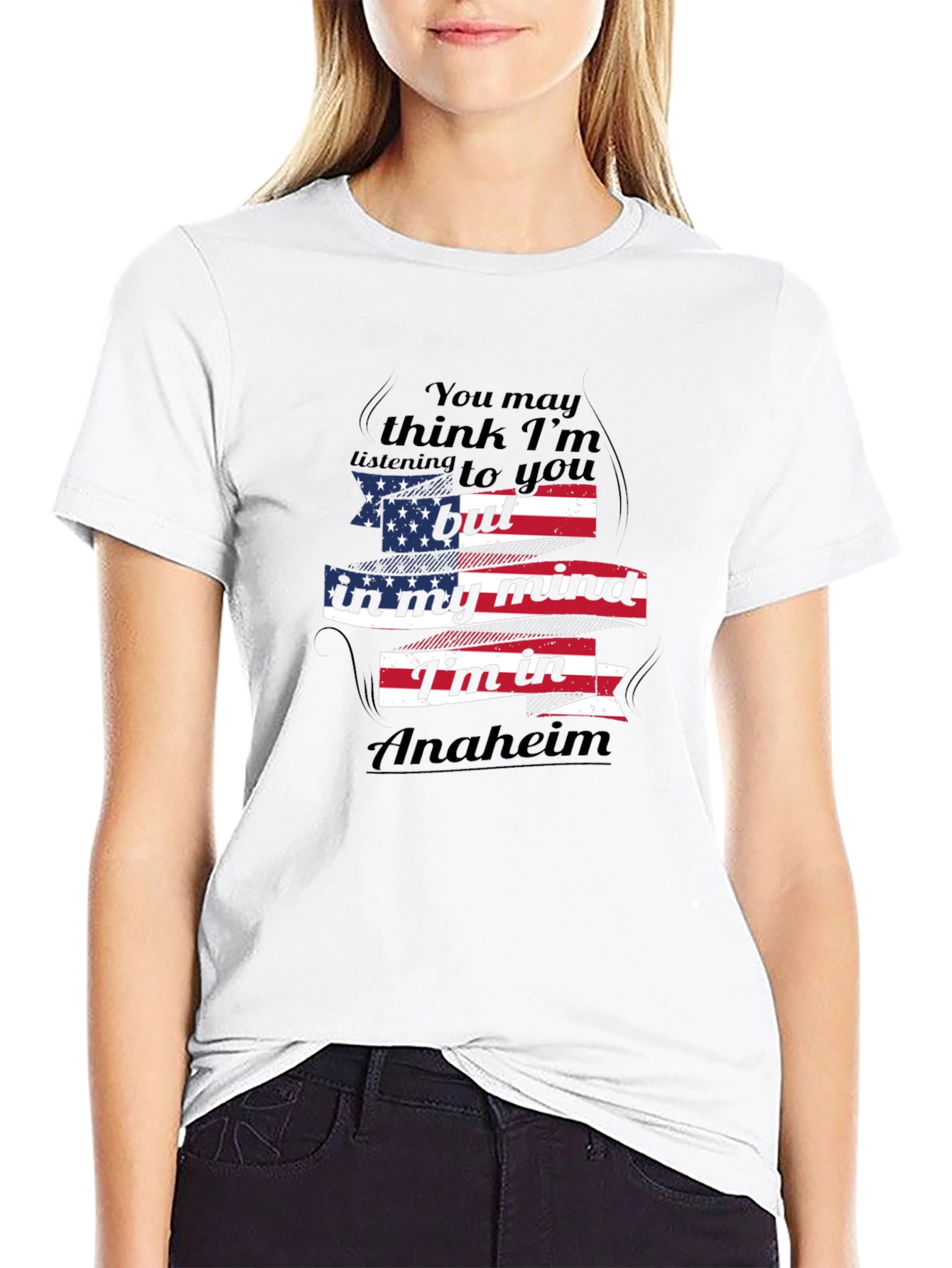 Anaheim Mind T-Shirt USA Flag Funny Travel Tee
