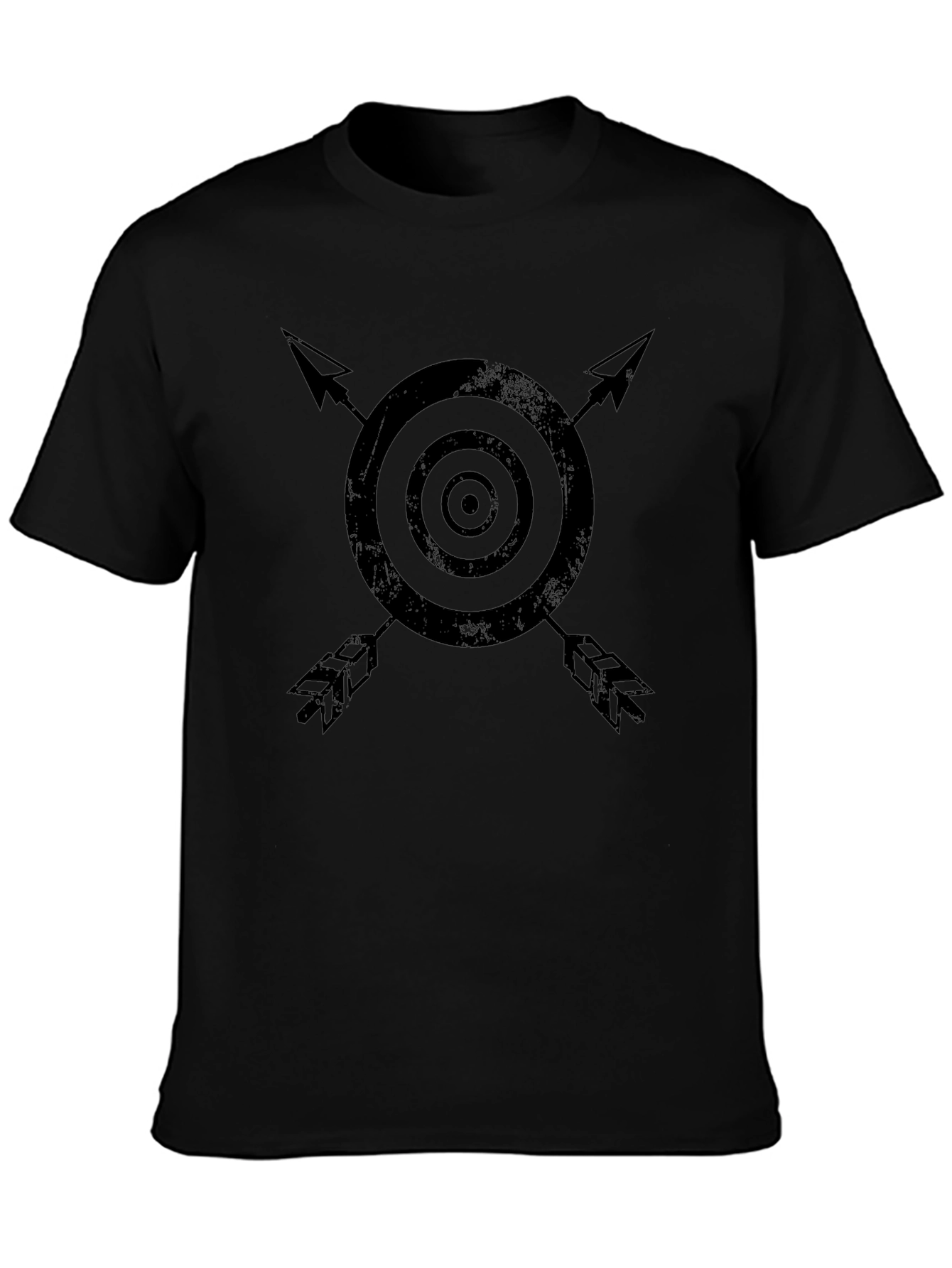 Target & Arrows Graphic Black Tee