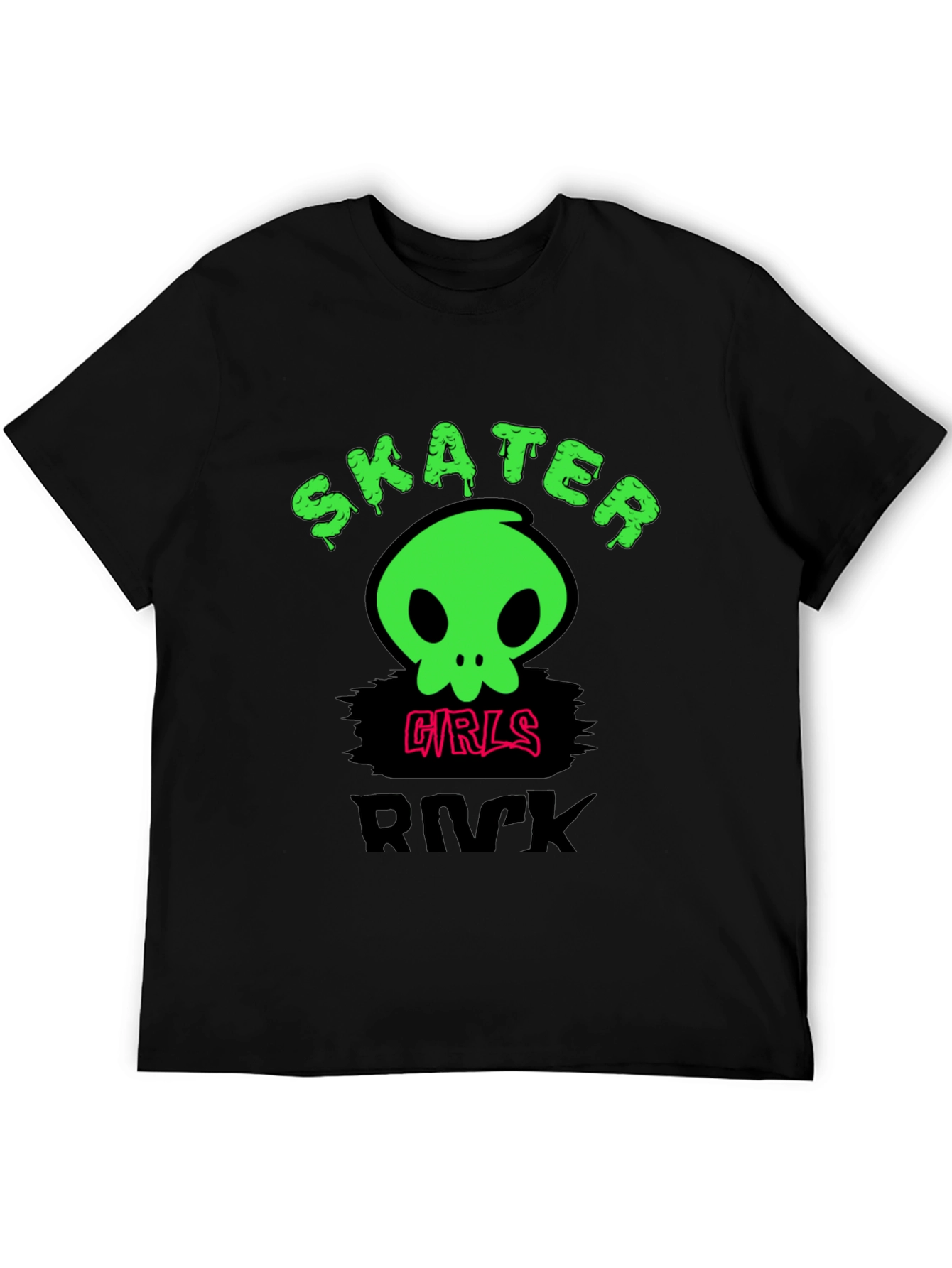 Skater Girls Rock T-Shirt - Edgy Skull Design