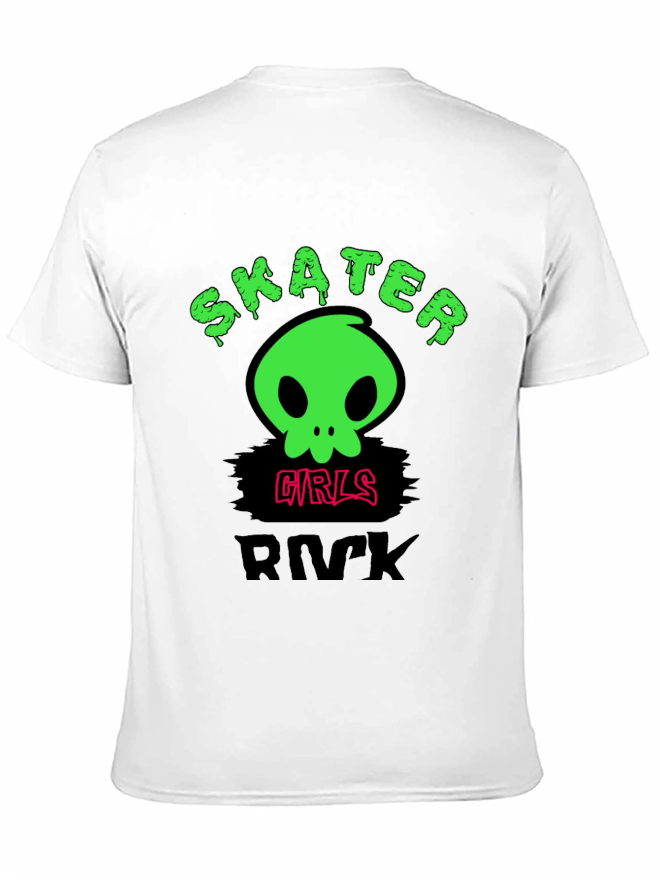 Skater Girls Rock T-Shirt - Edgy Skull Design