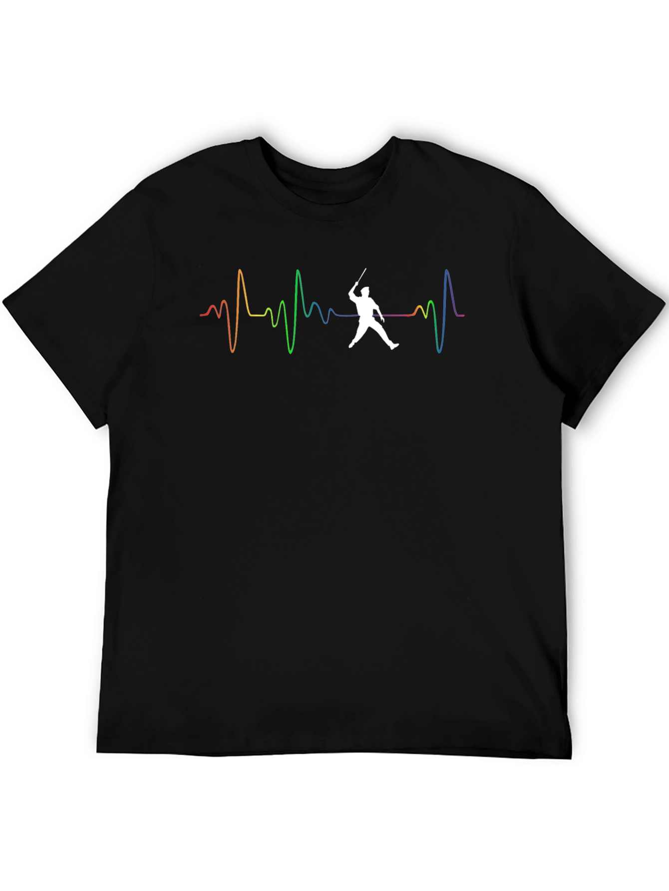 Fencing Heartbeat Graphic T-Shirt