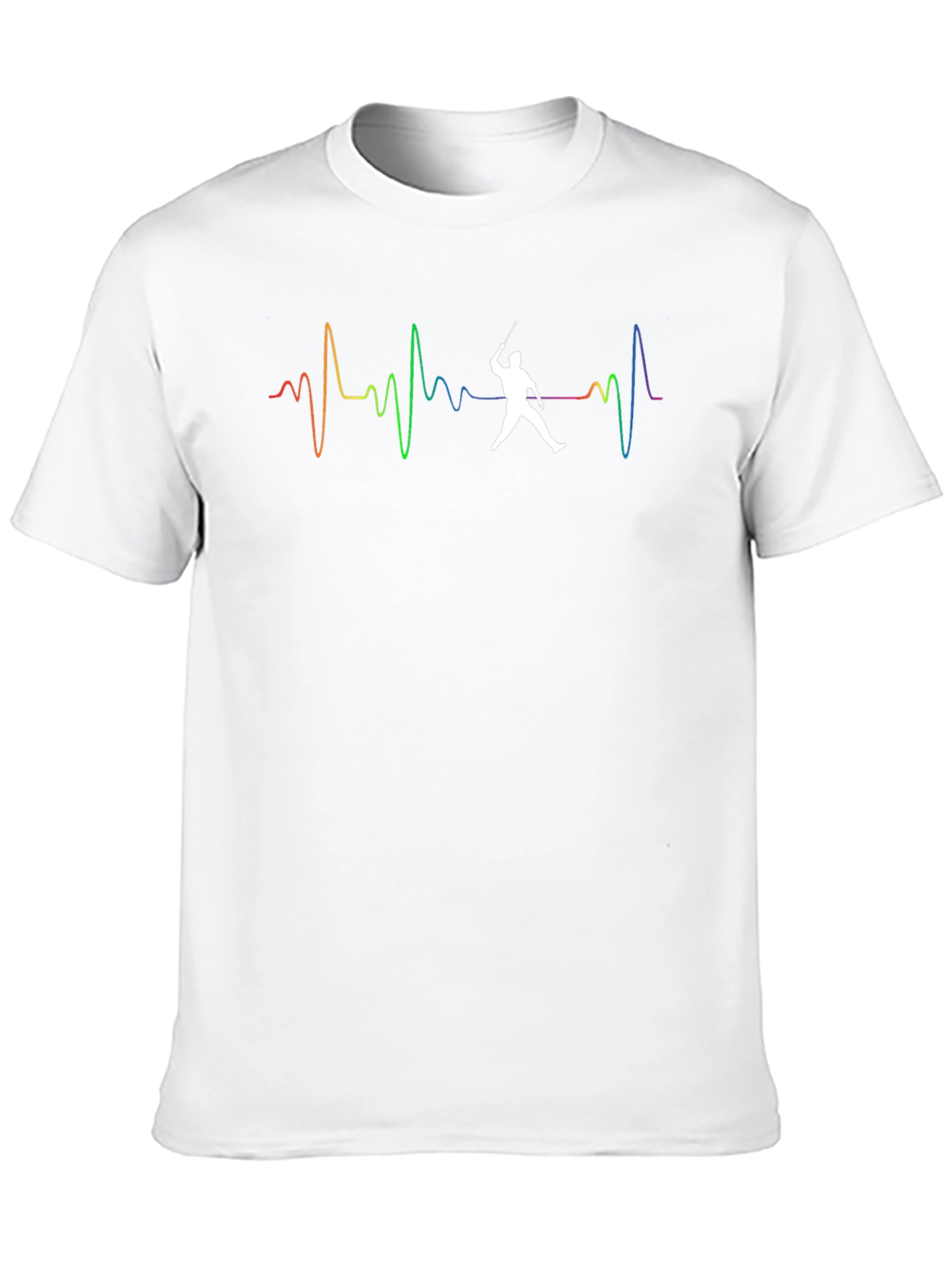 Fencing Heartbeat Graphic T-Shirt