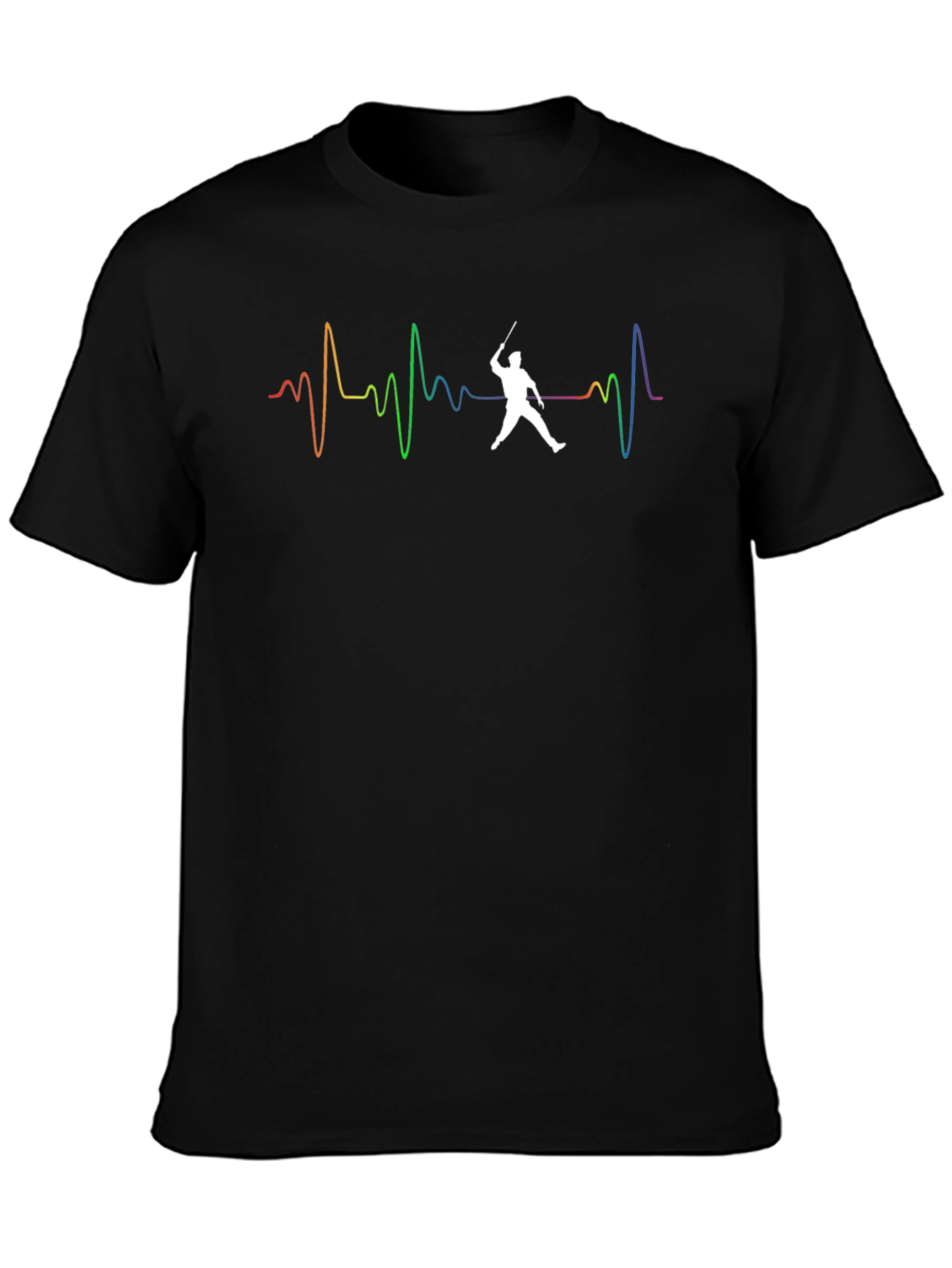 Fencing Heartbeat Graphic T-Shirt