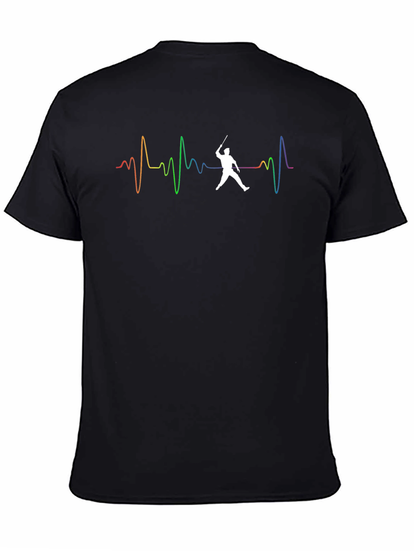 Fencing Heartbeat Graphic T-Shirt
