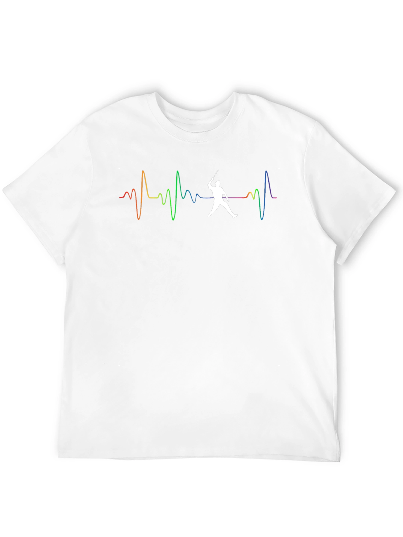 Fencing Heartbeat Graphic T-Shirt