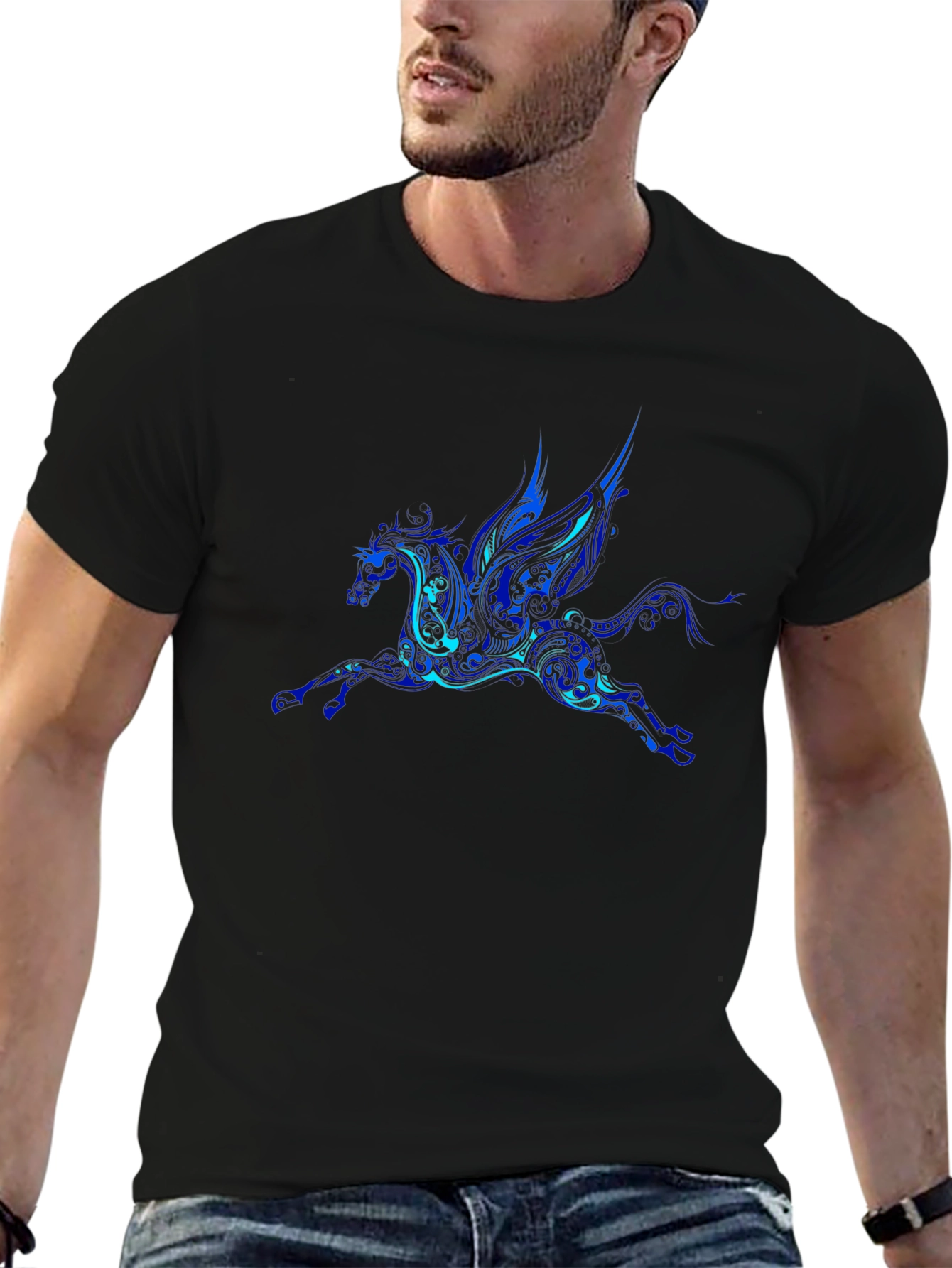 Pegasus Graphic T-Shirt - Black
