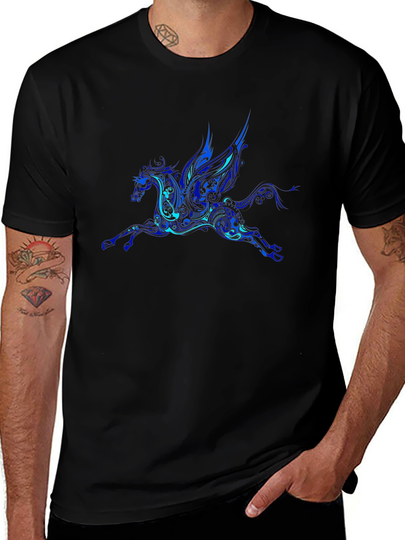 Pegasus Graphic T-Shirt - Black