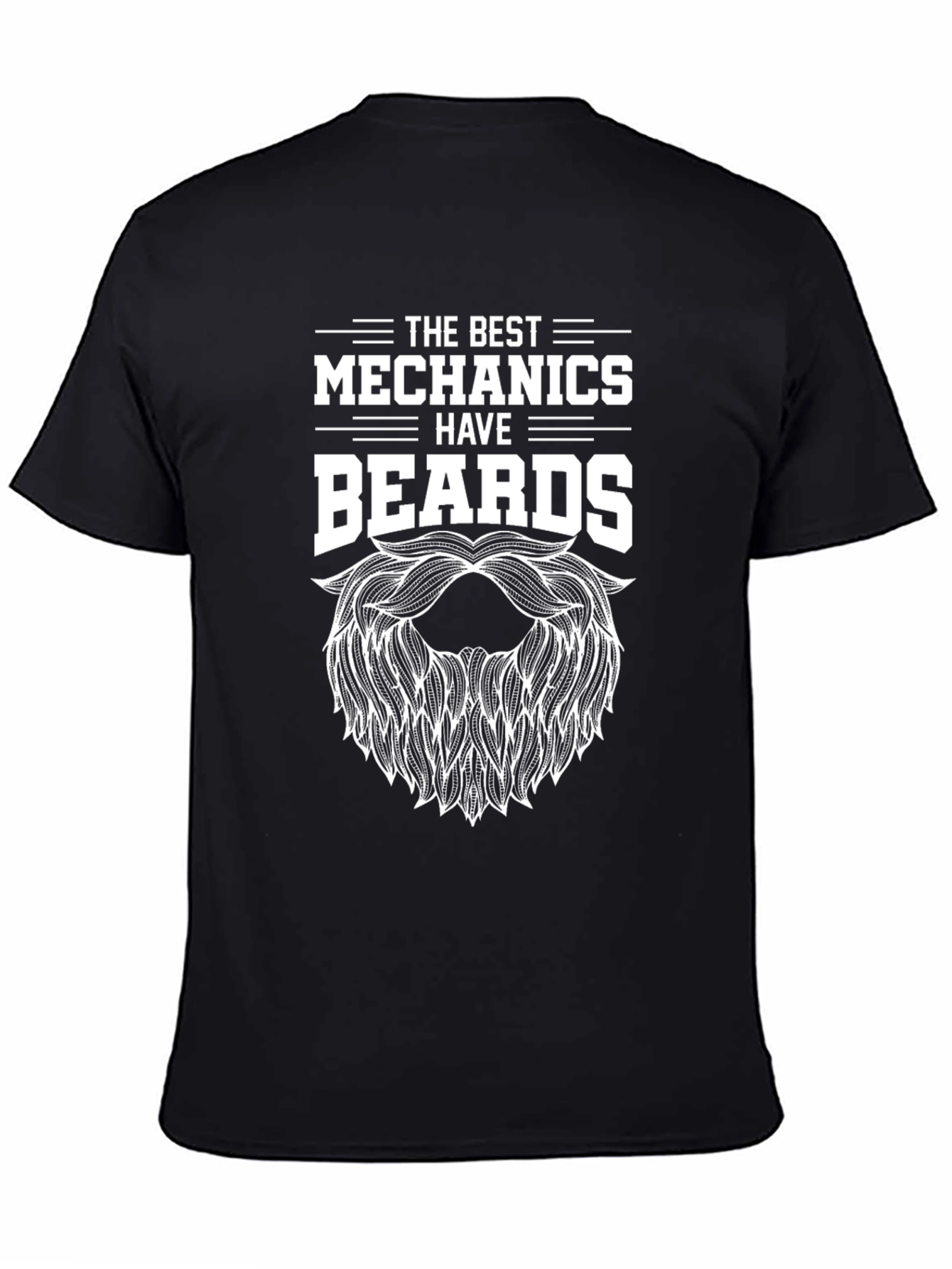 Mechanic Beard Graphic Tee - Black T-Shirt