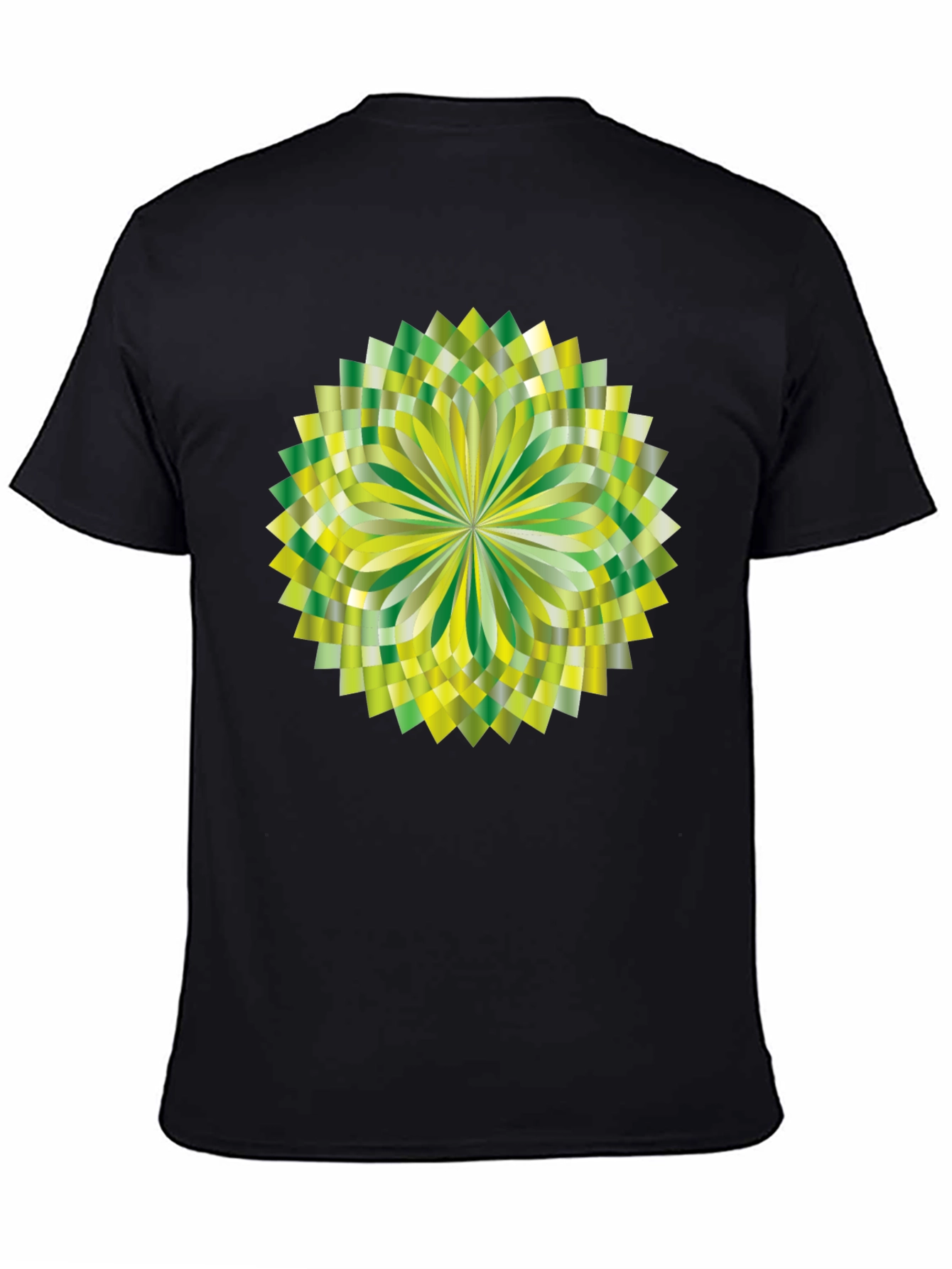 Geometric Green Burst Graphic Tee