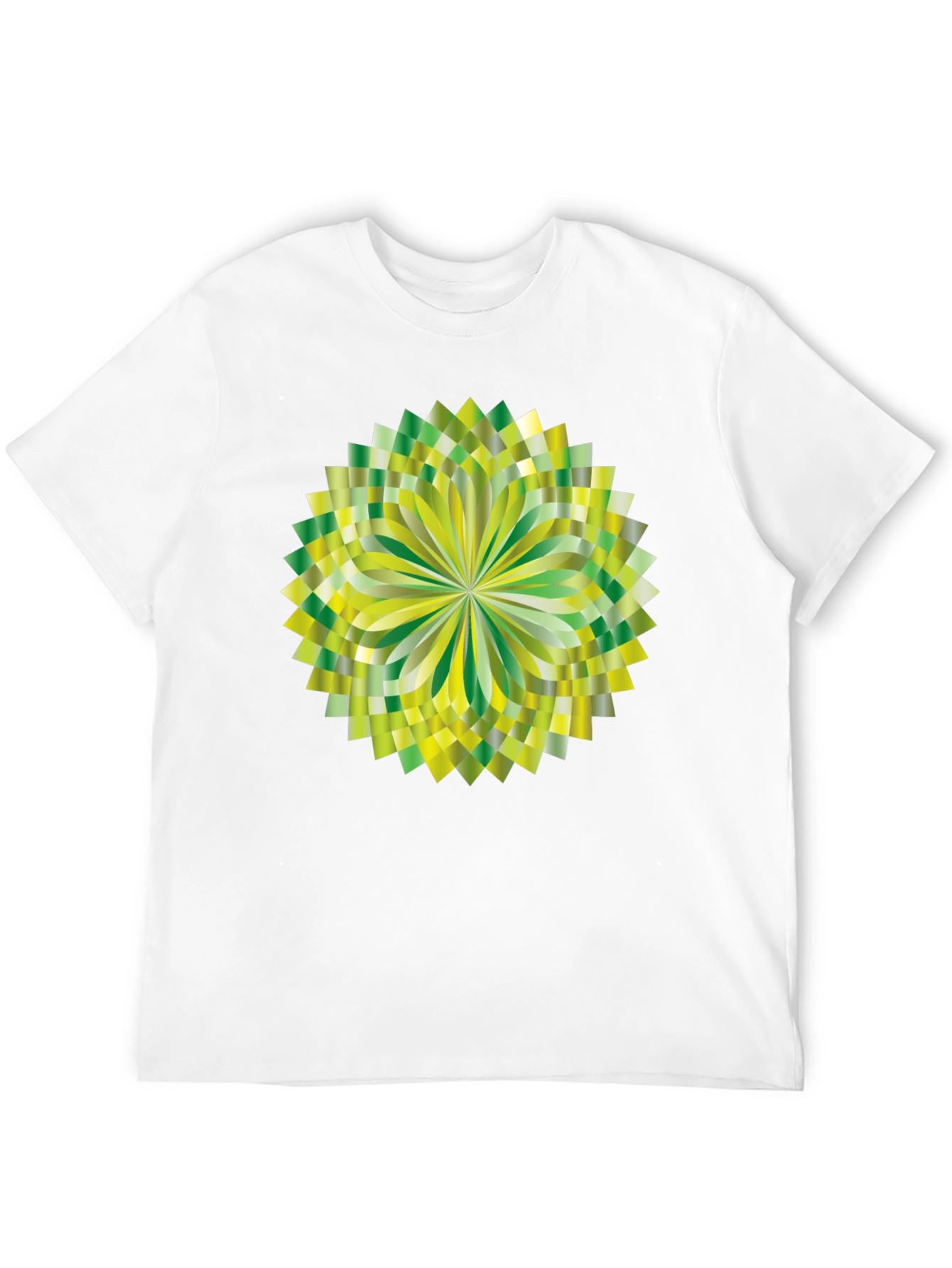 Geometric Green Burst Graphic Tee