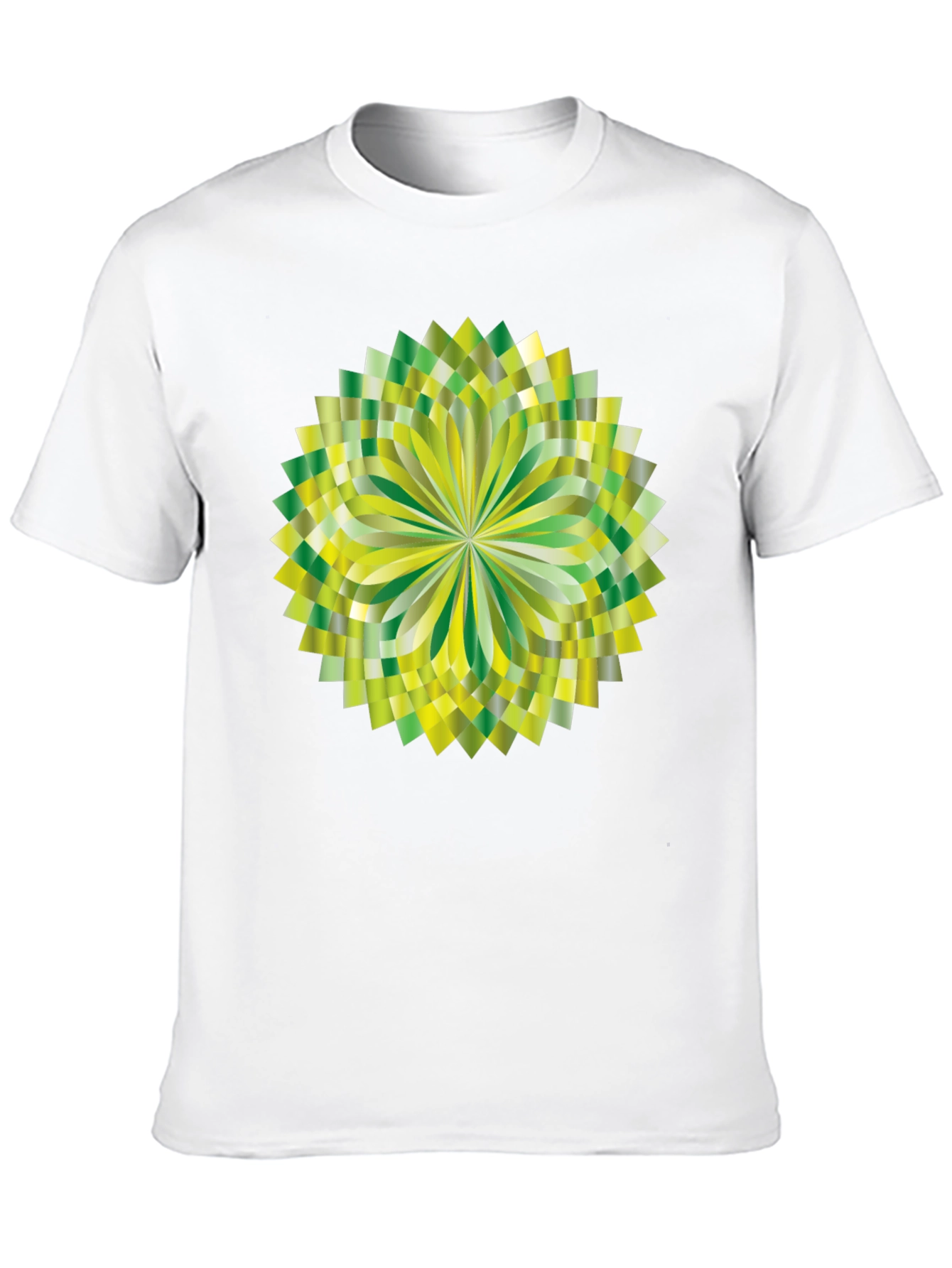 Geometric Green Burst Graphic Tee