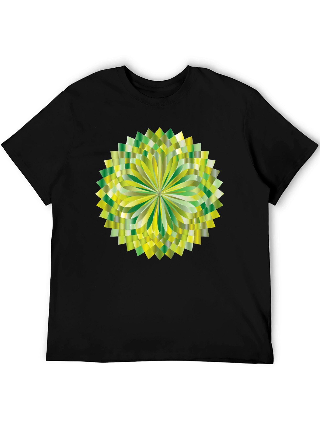 Geometric Green Burst Graphic Tee