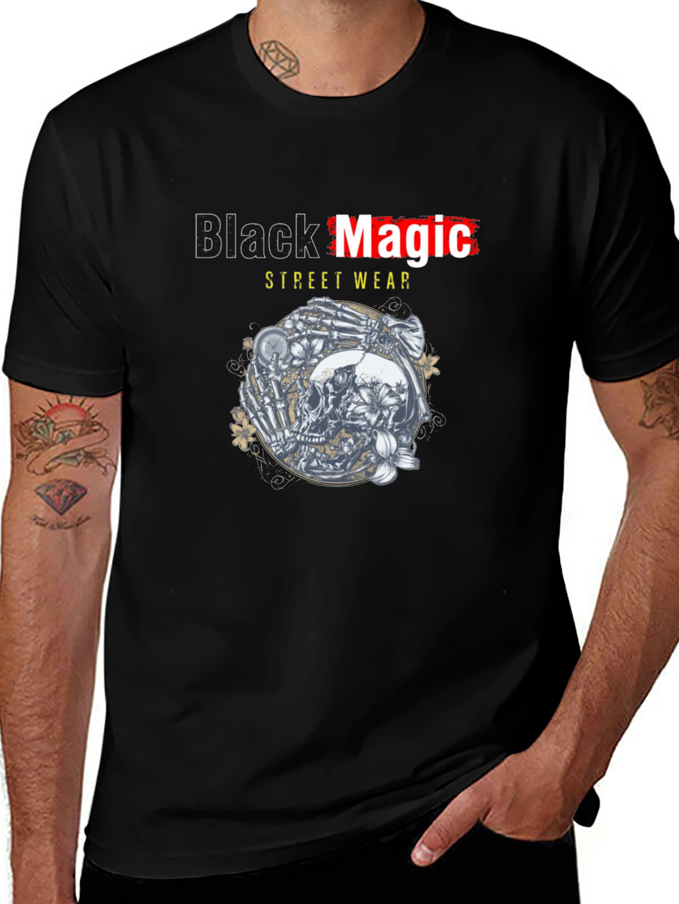 Black Magic Streetwear Graphic T-Shirt