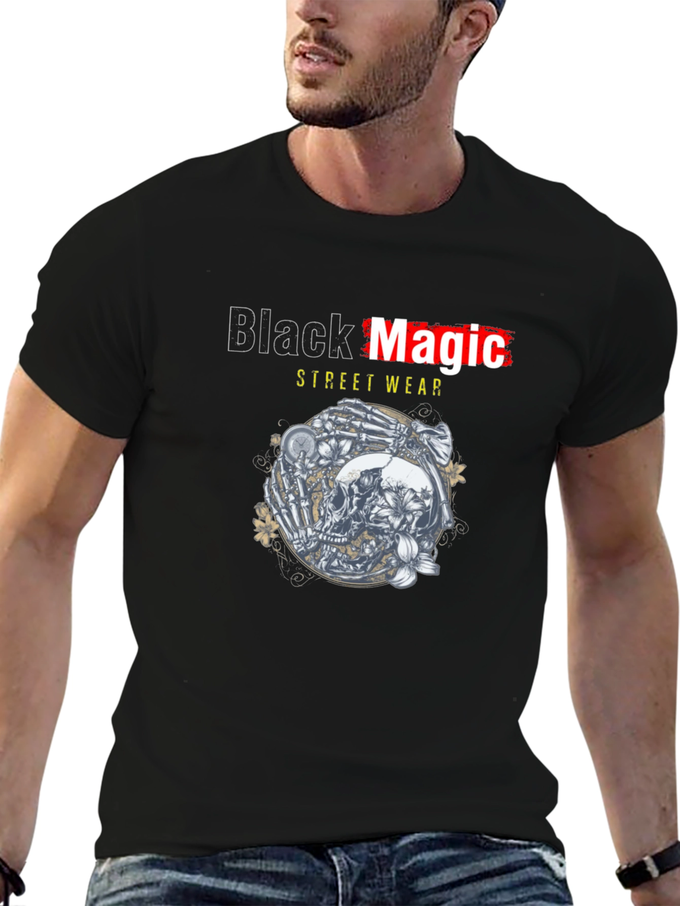 Black Magic Streetwear Graphic T-Shirt