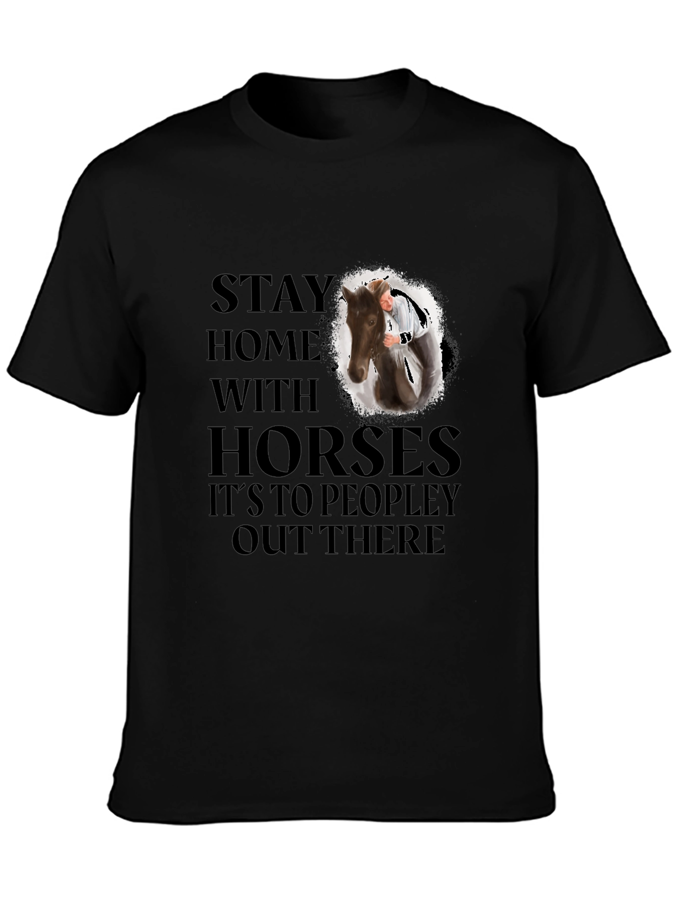 Stay Home With Horses Graphic Tee