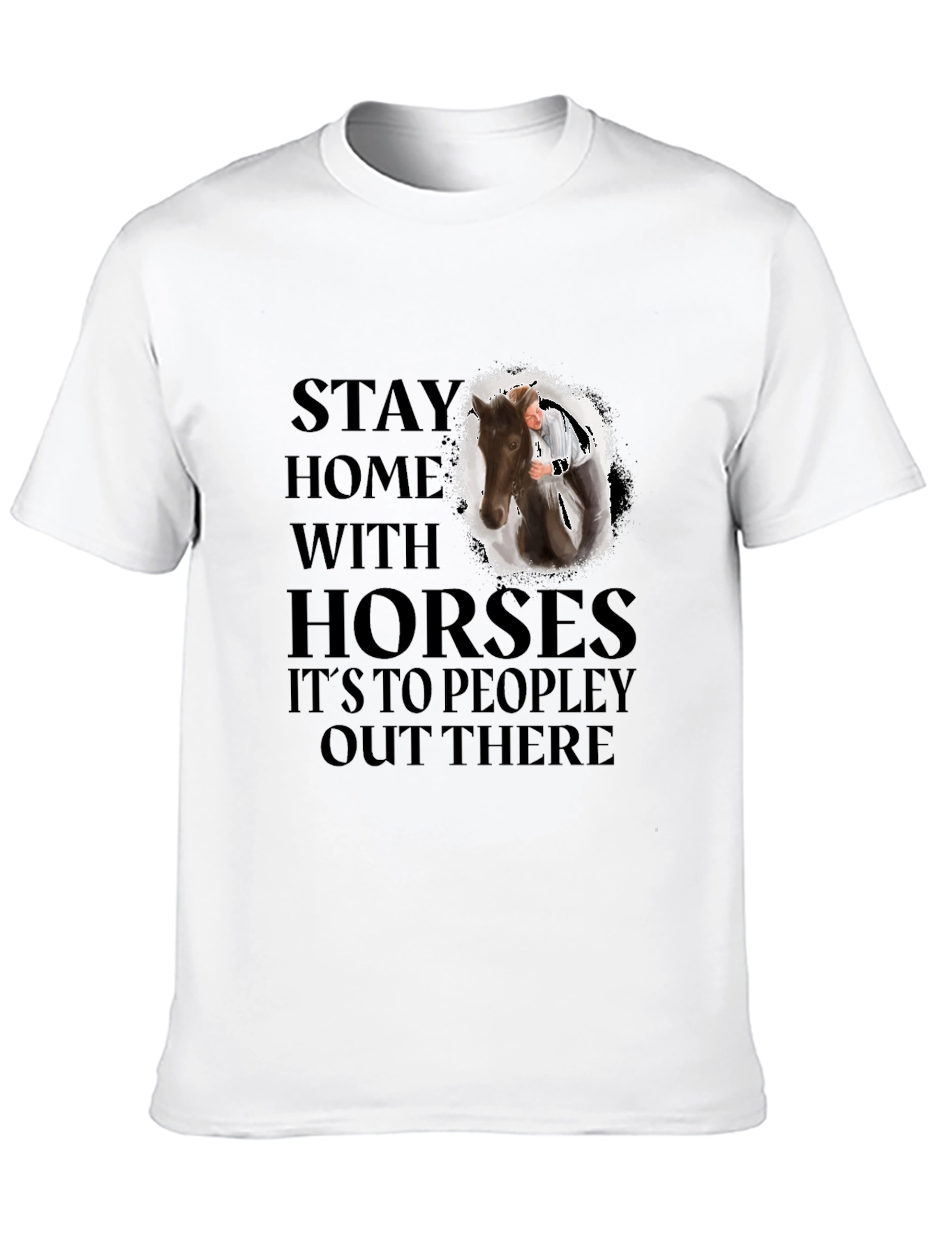 Stay Home With Horses Graphic Tee