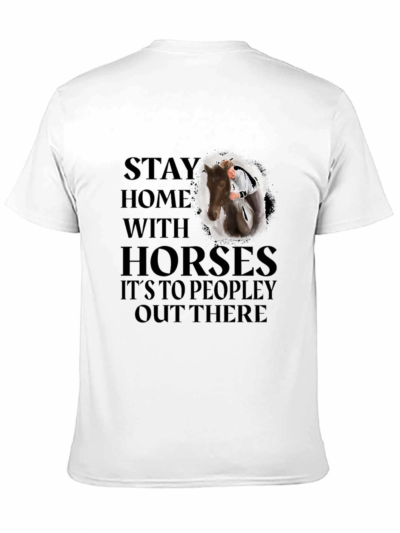 Stay Home With Horses Graphic Tee
