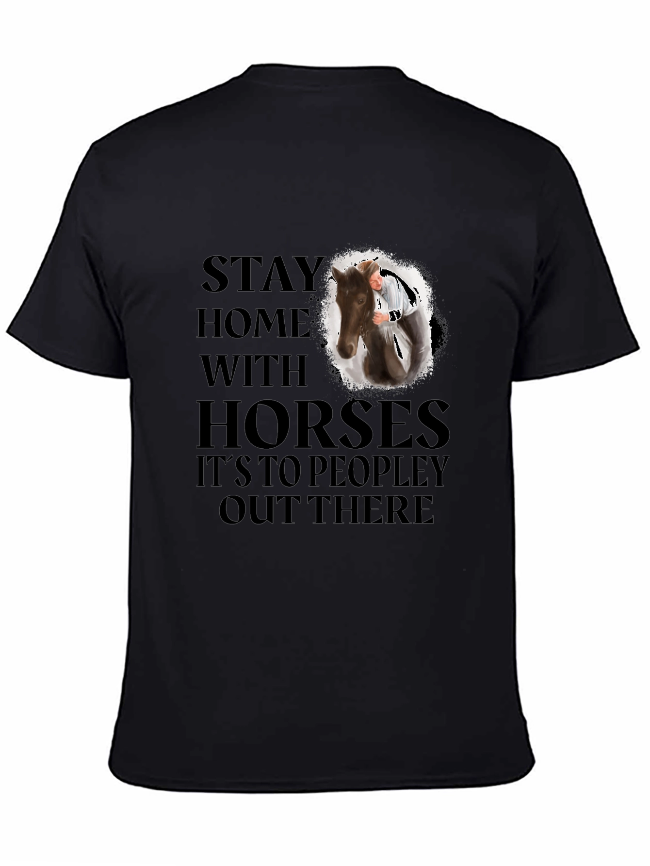Stay Home With Horses Graphic Tee