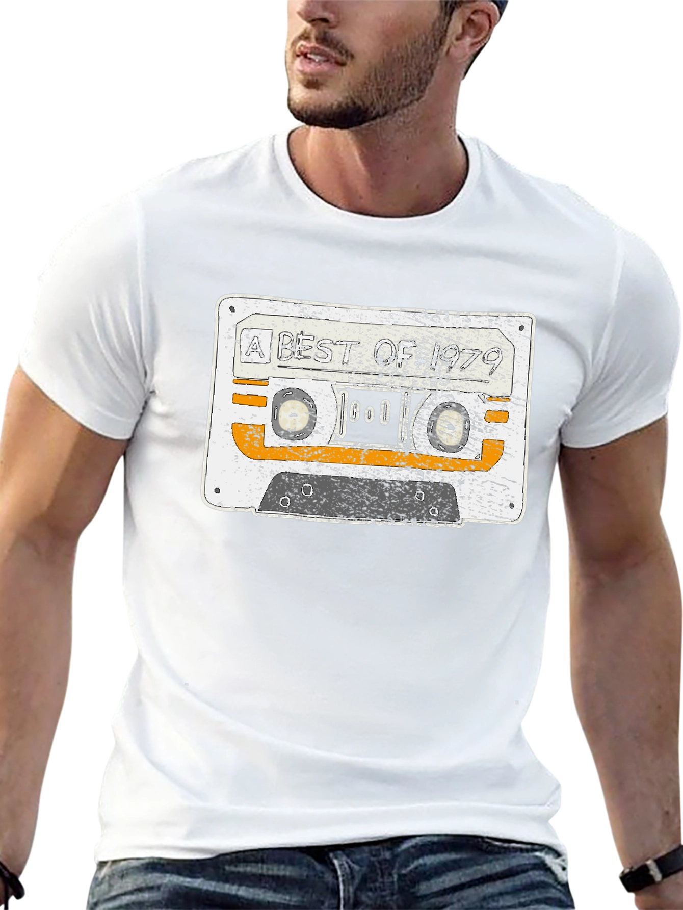 Retro Cassette Tape Graphic T-Shirt - Black
