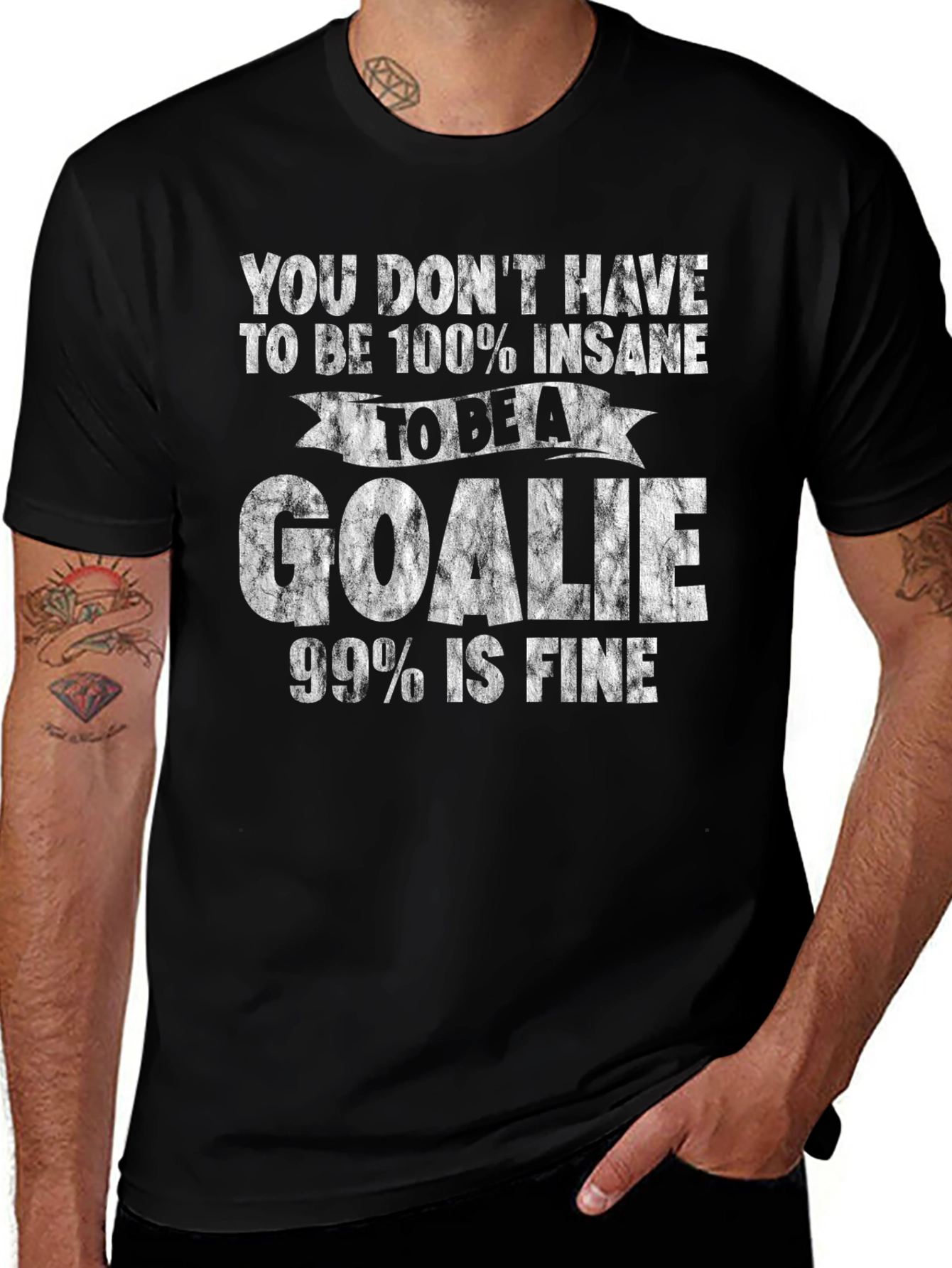 Insane Goalie T-Shirt - Funny Hockey Tee